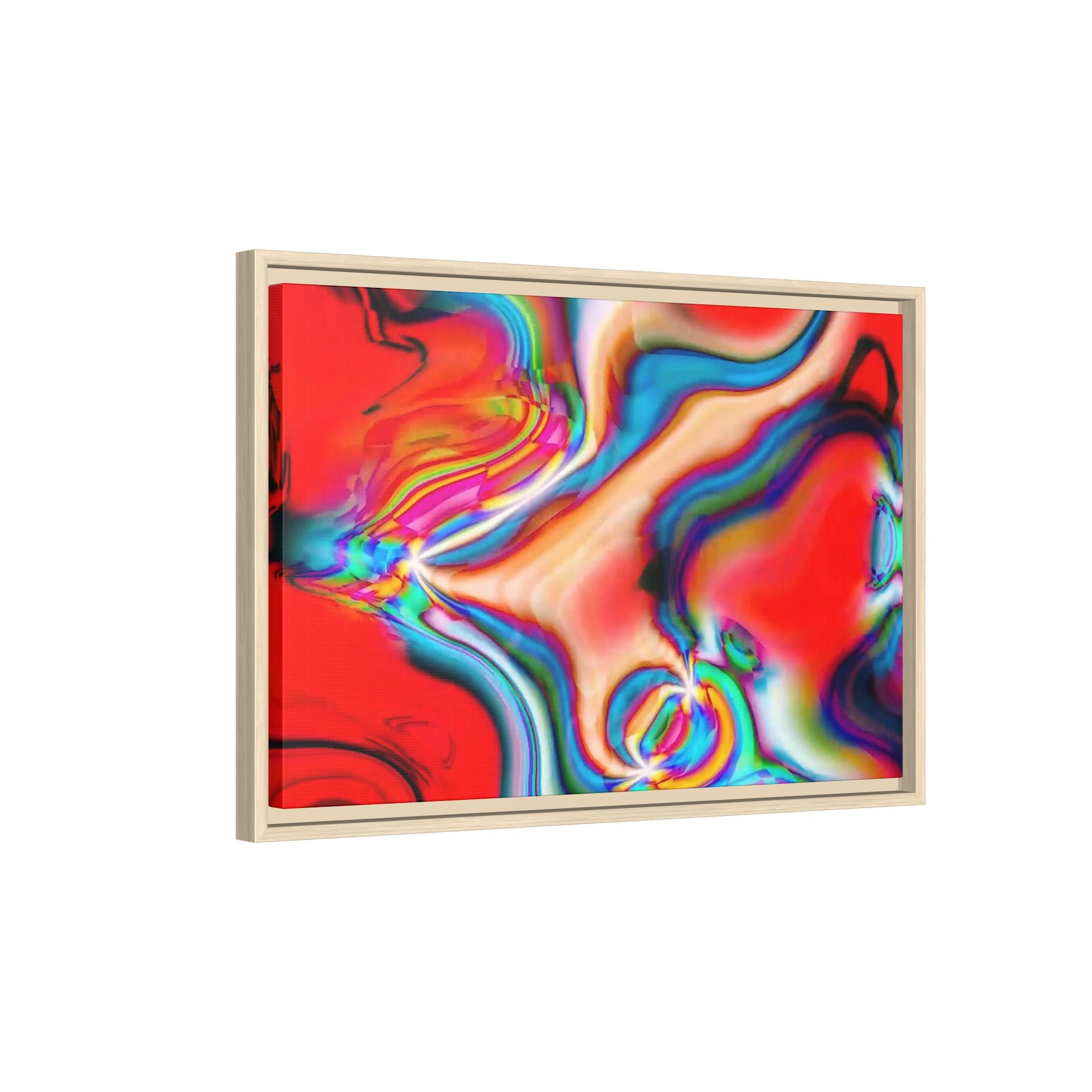 Framed Canvas Art — "Gun Runners Red"