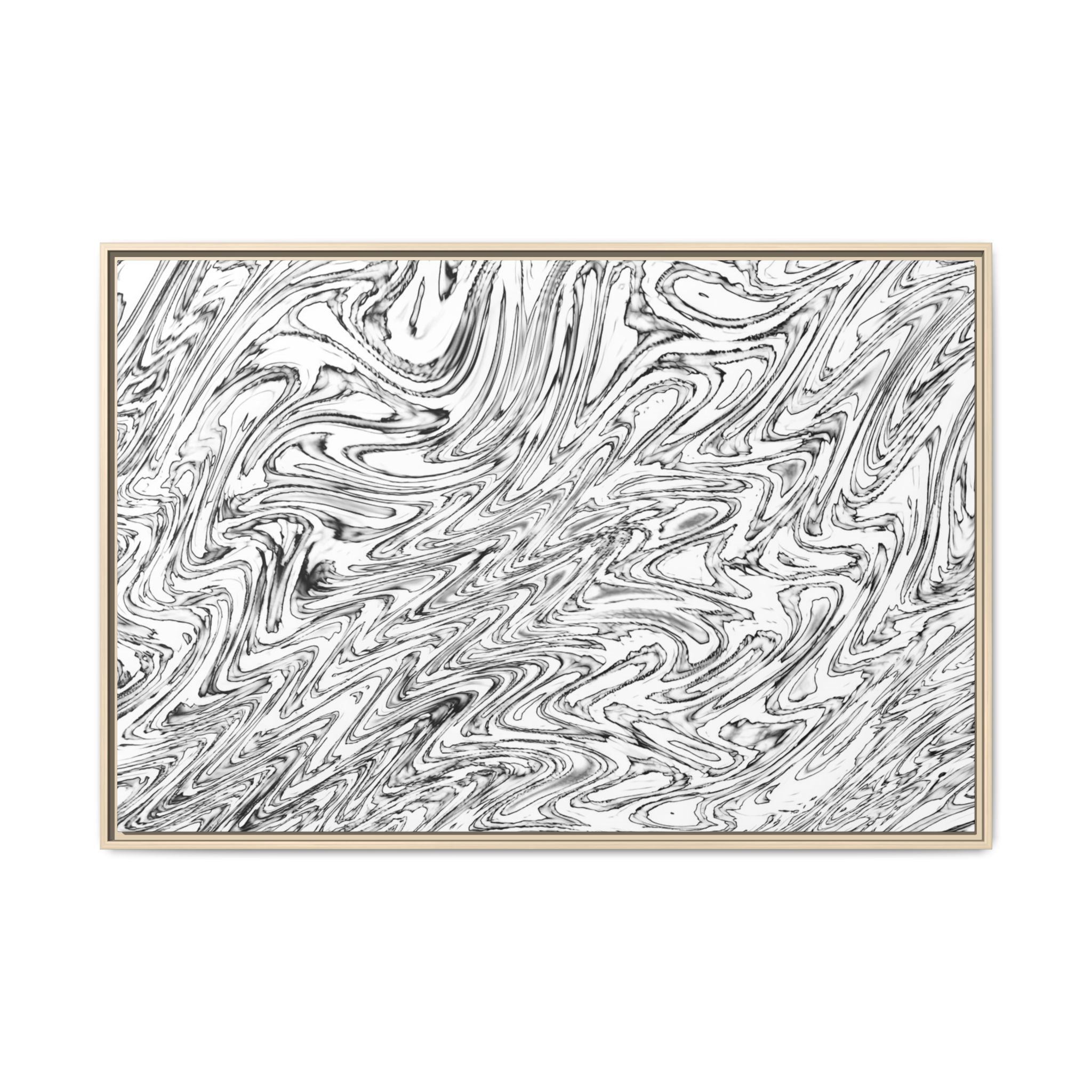 Framed Canvas Art — "Hoops BW"