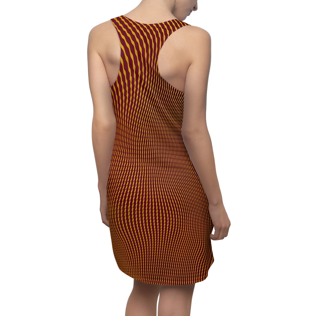 Racerback Dress — Sun Spots Gold (AOP)