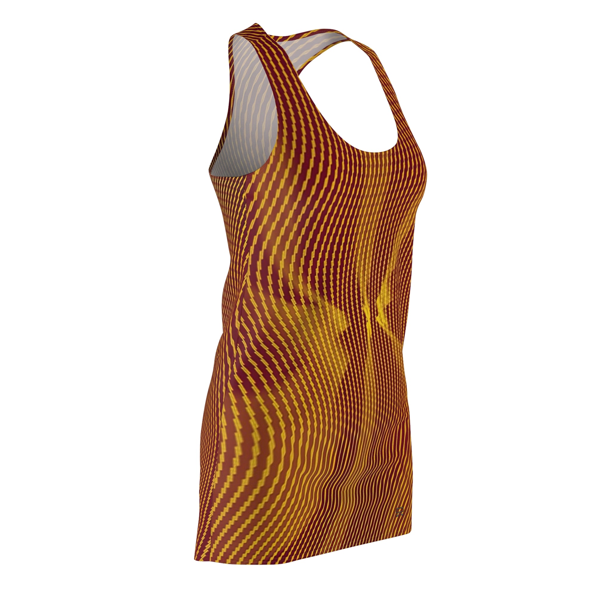 Racerback Dress — Sun Spots Gold (AOP)