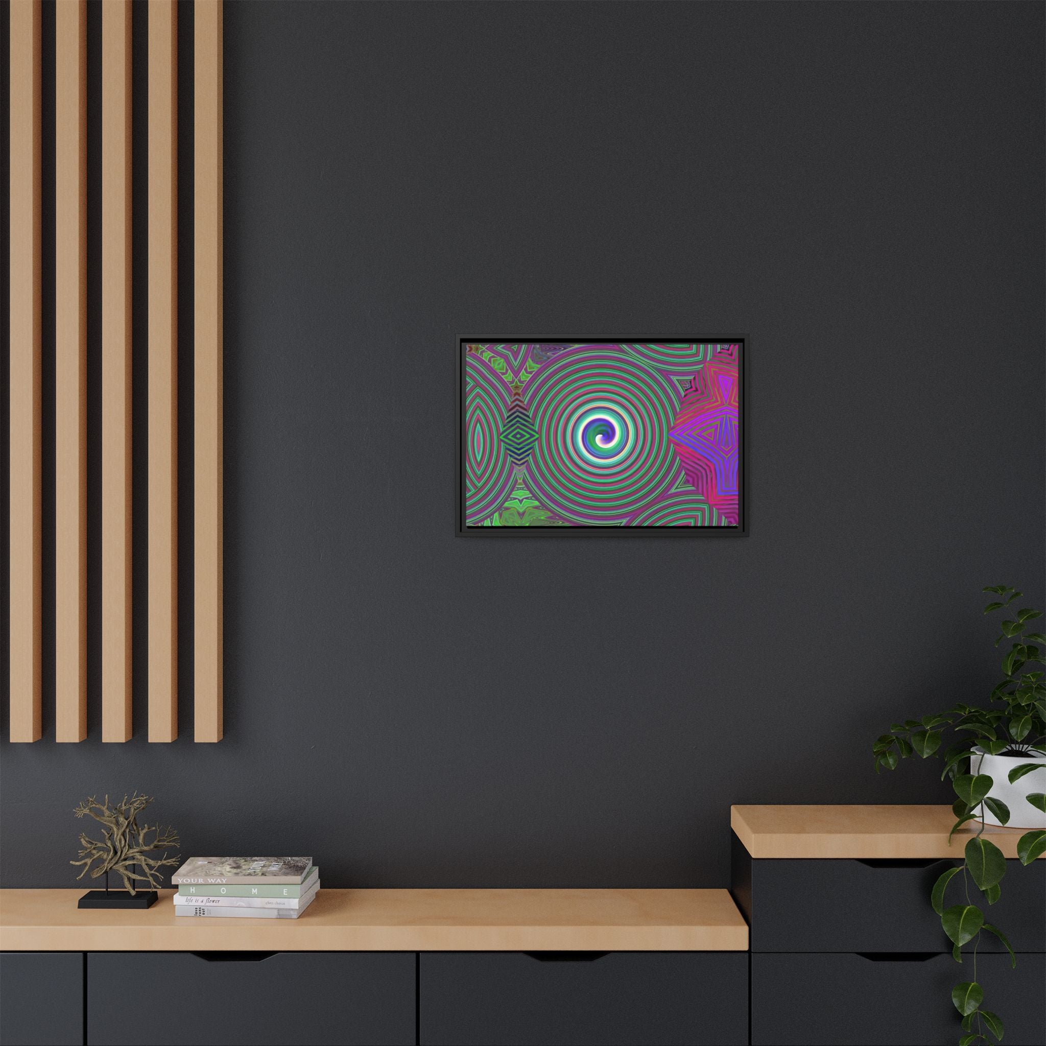 Framed Canvas Art — "Spiroic"