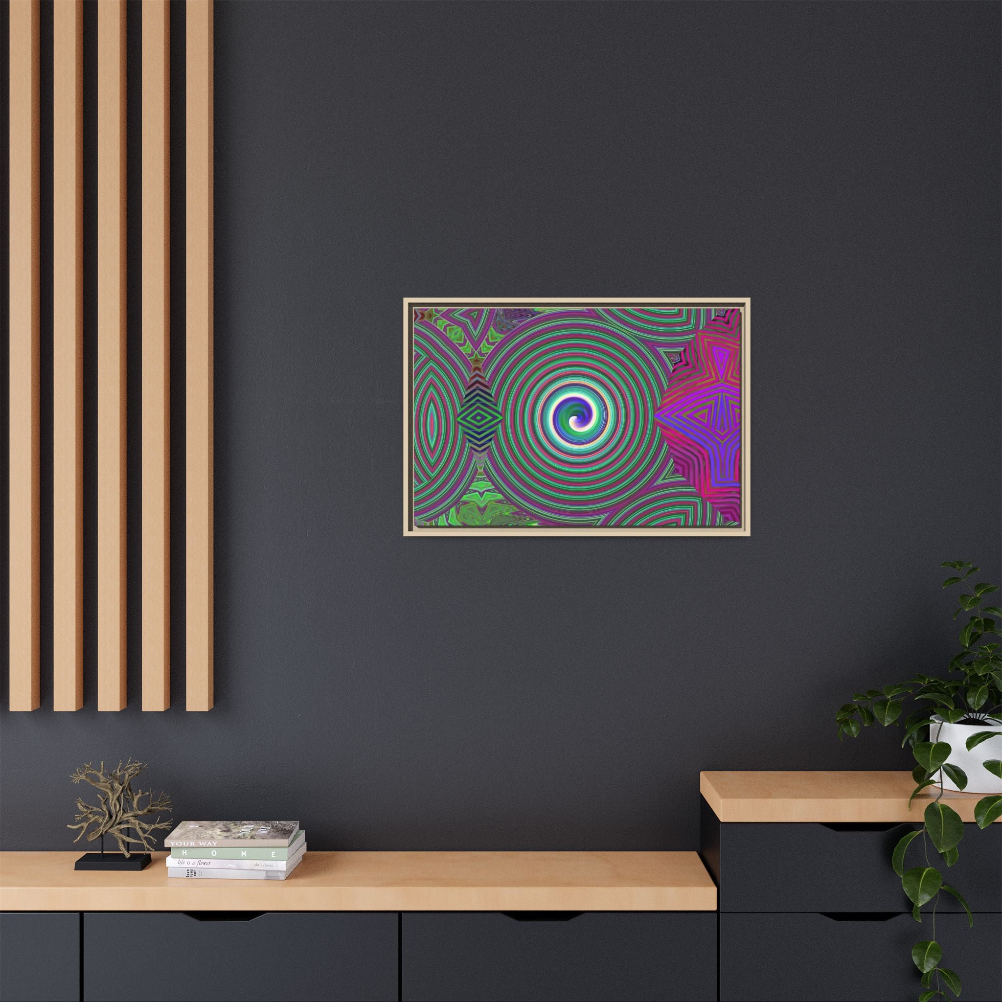 Framed Canvas Art — "Spiroic"