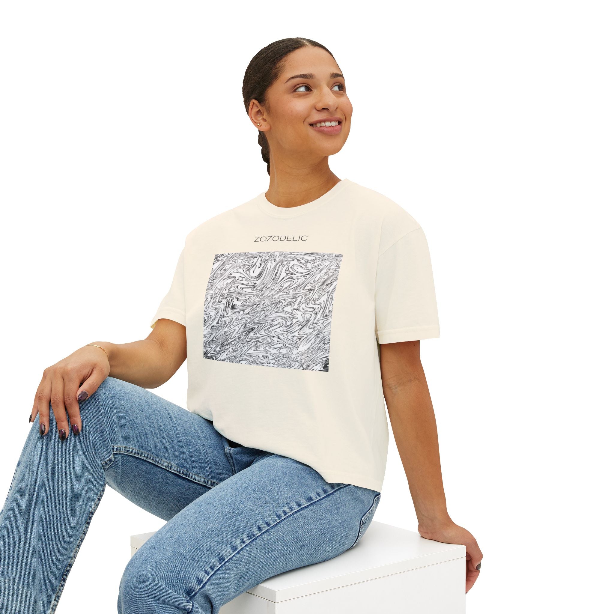 Woman's Box T-Shirt - Hoops BW