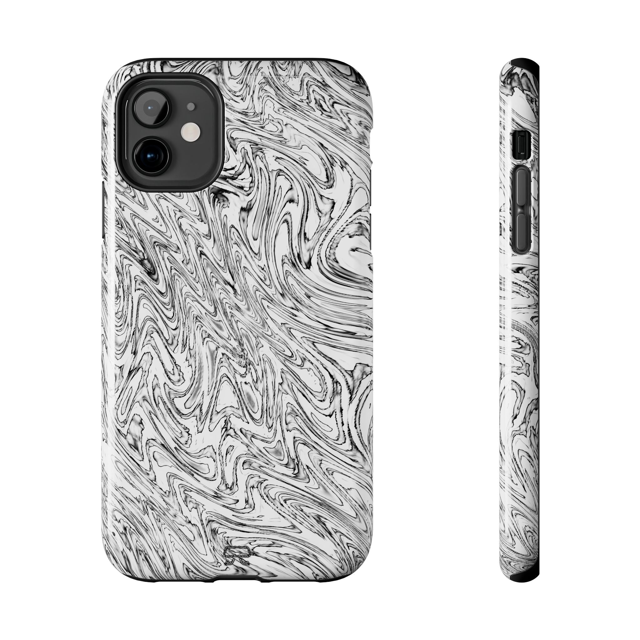 iPhones 11 thru 16 Durable Shockproof Case --- Hoops BW