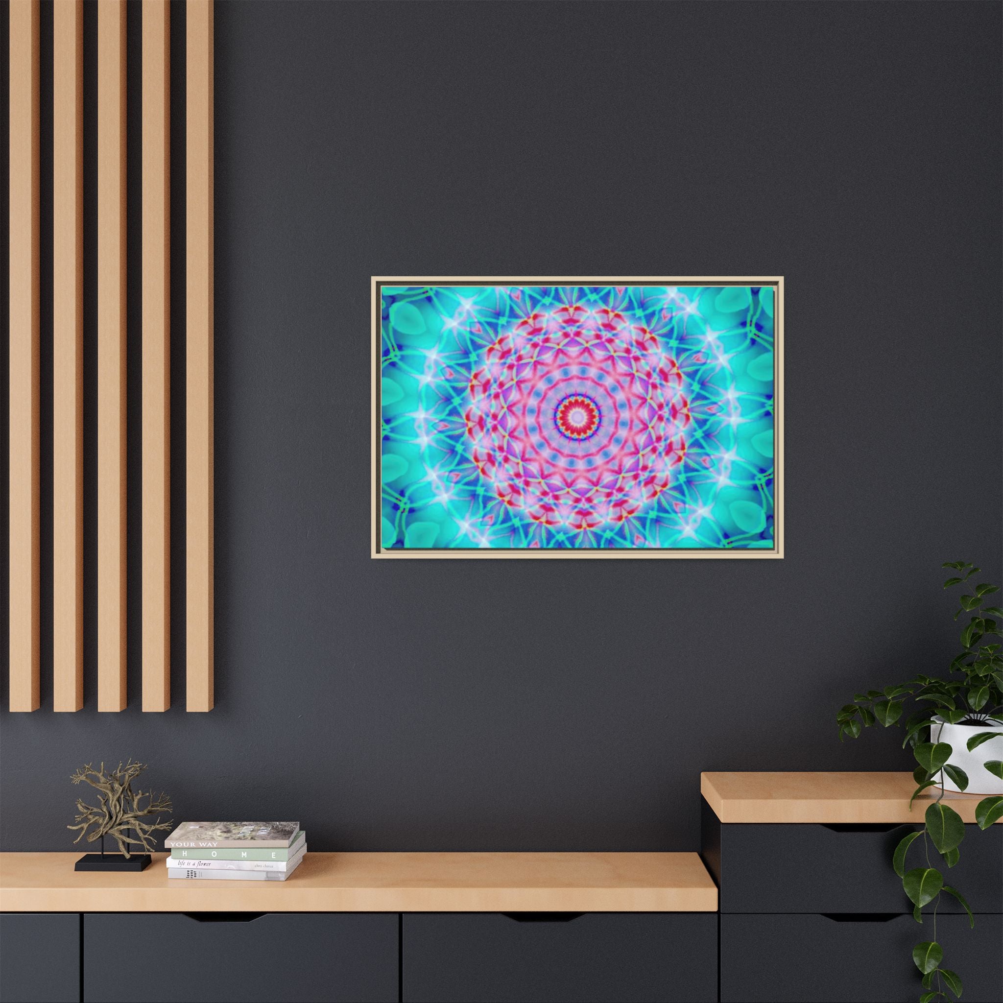 Framed Canvas Art — "Pink Fusion"
