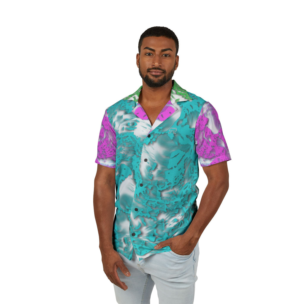 Hawaiian Shirt - Tracers Aqua