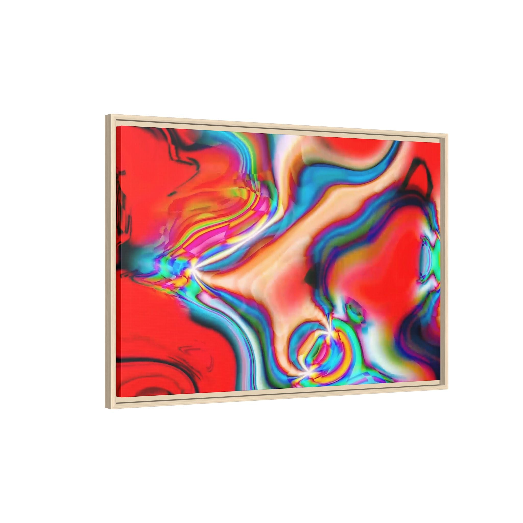 Framed Canvas Art — "Gun Runners Red"