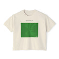 Woman's Box T-Shirt - Sun Spots Green