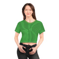 Crop Tee "Sun Spots Green" (AOP)
