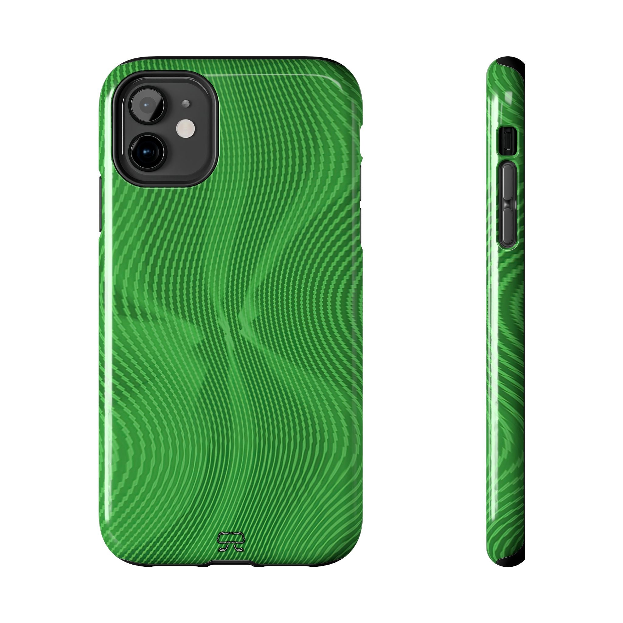 iPhones 11 thru 16 Durable Shockproof Case --- Sun Spots Green