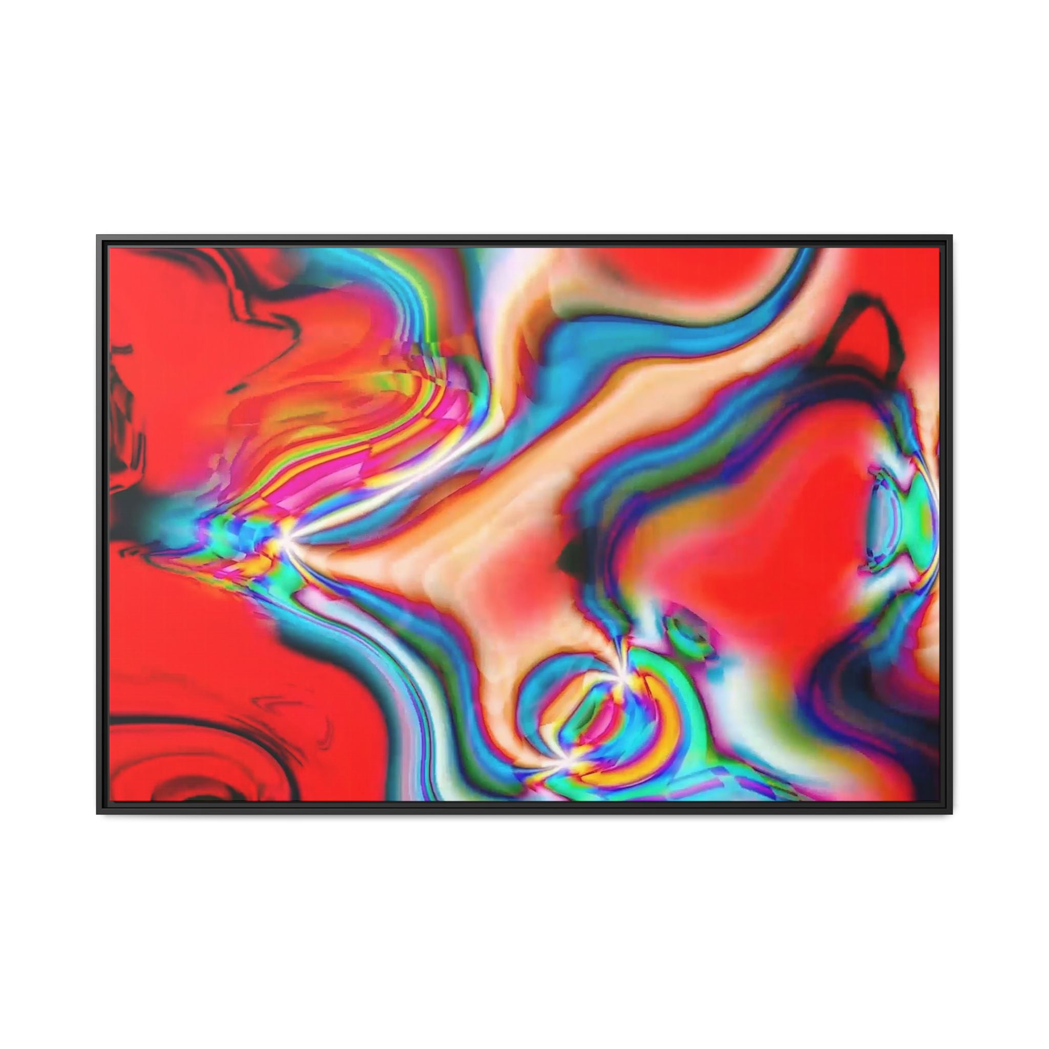 Framed Canvas Art — "Gun Runners Red"