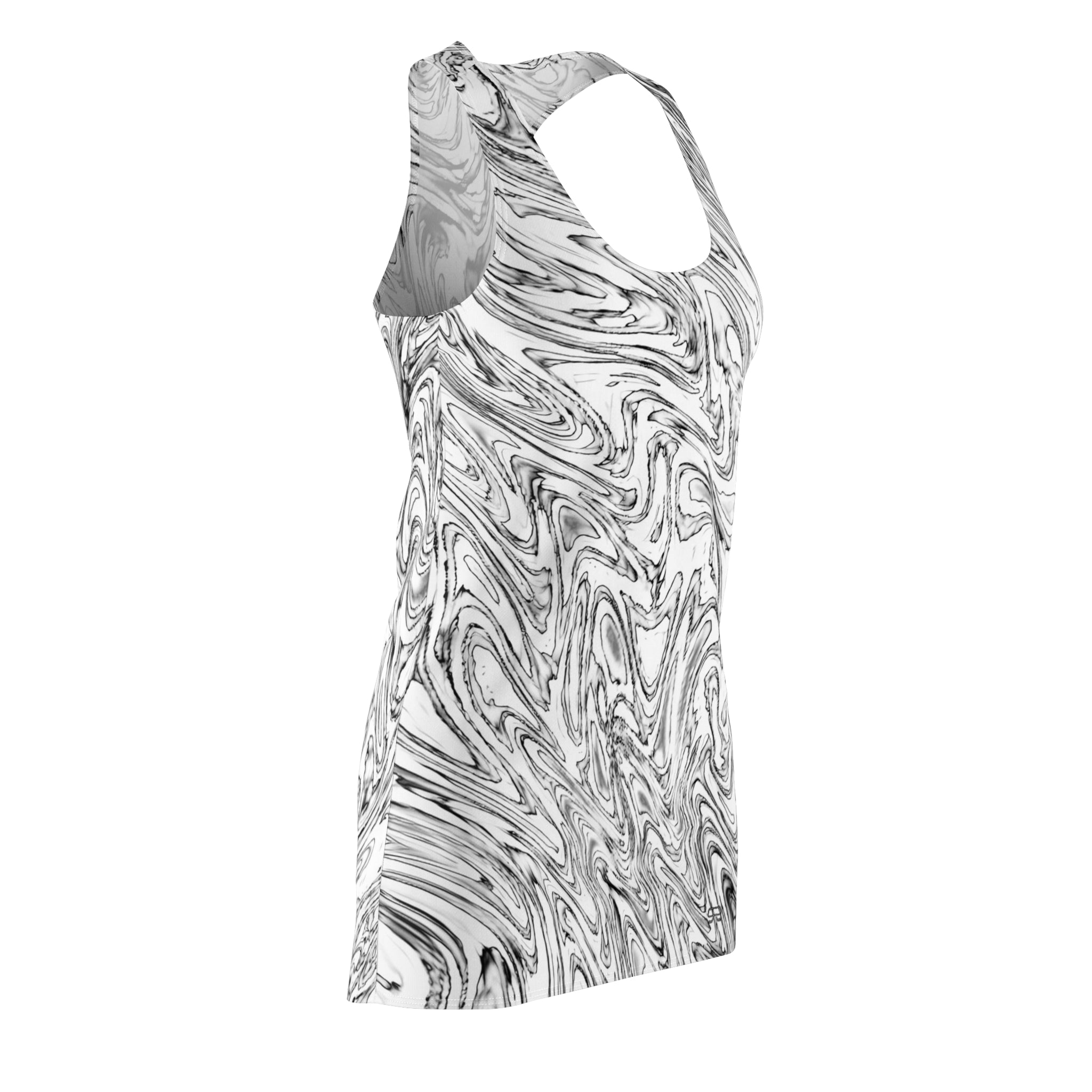 Racerback Dress — Hoops BW (AOP)