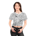 Crop Tee "Hoops BW" (AOP)