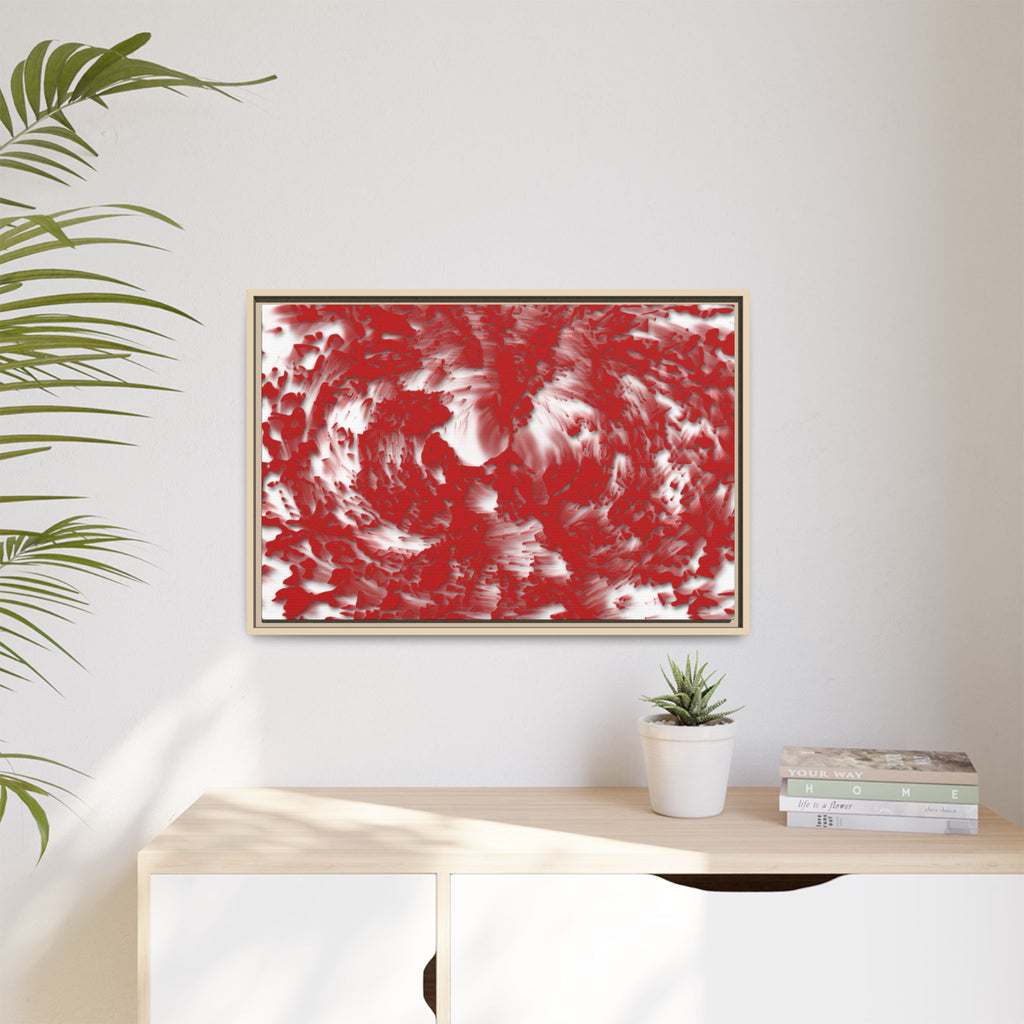 Framed Canvas Art - Tracers Red