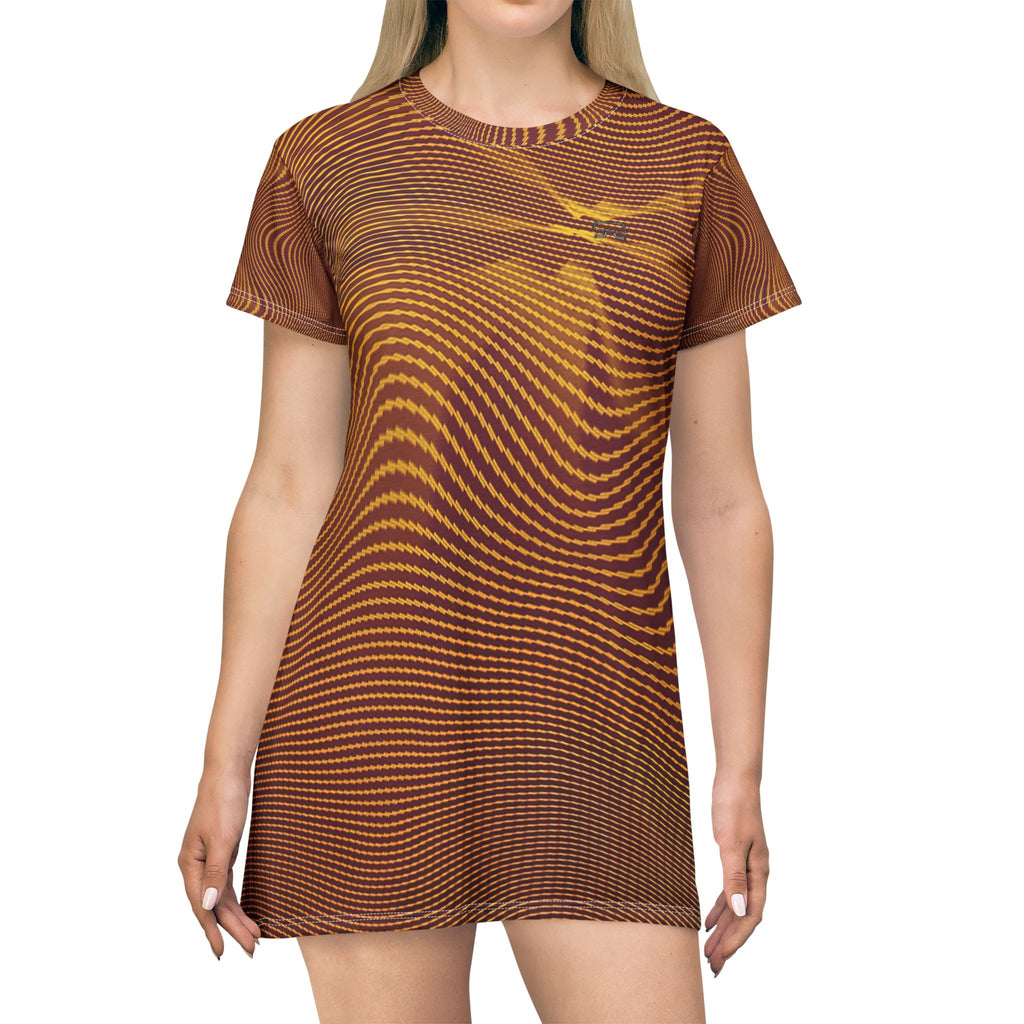 T-Shirt Dress - Sun Spots Gold