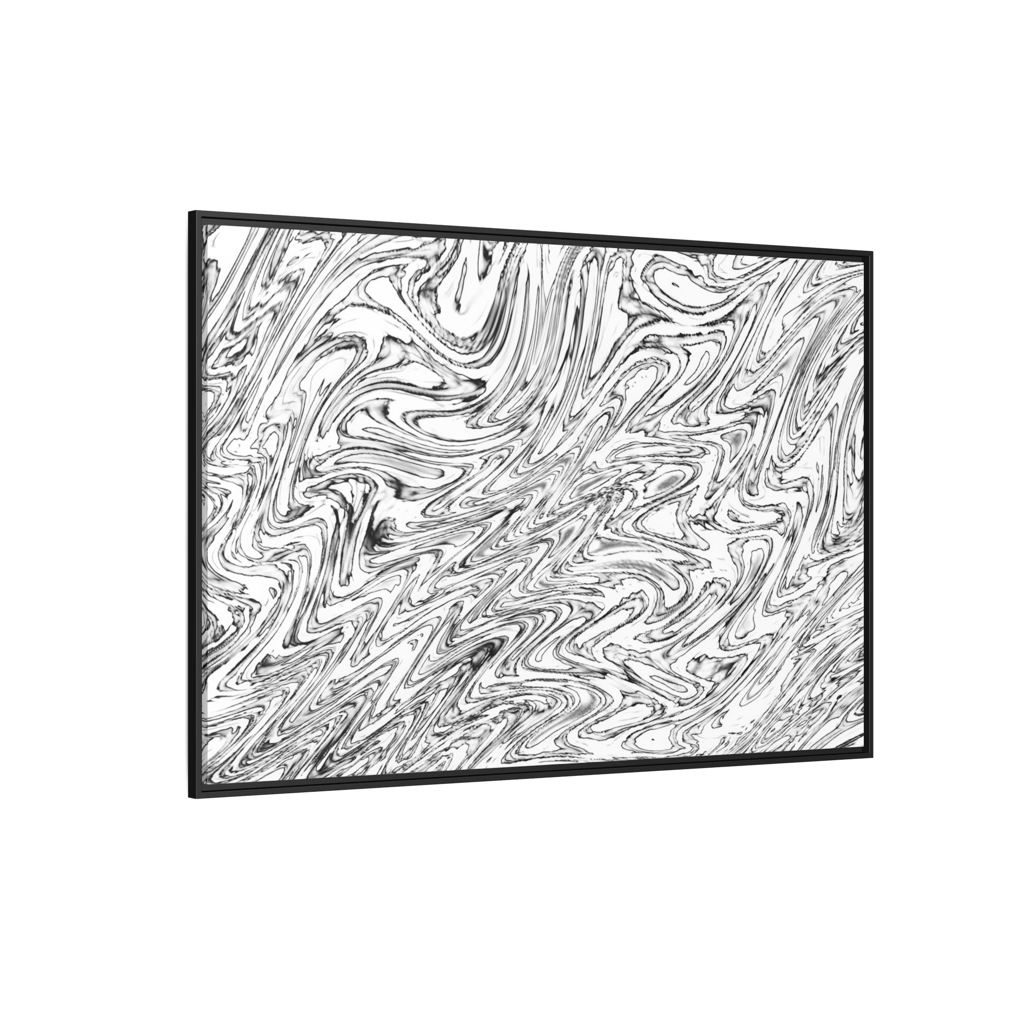Framed Canvas Art — "Hoops BW"