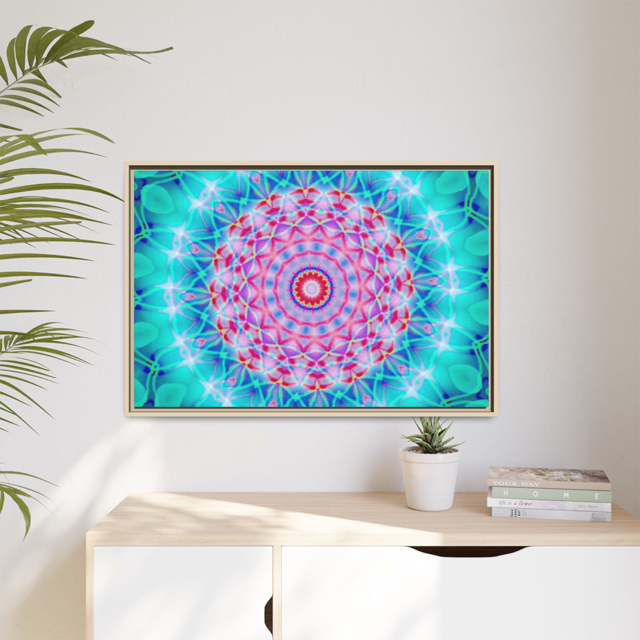 Framed Canvas Art — "Pink Fusion"