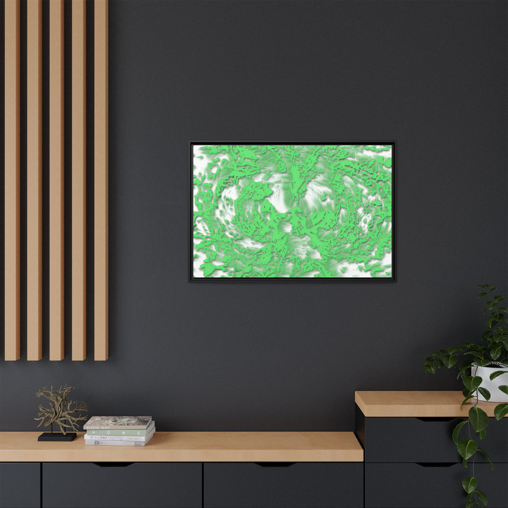 Framed Canvas Art - Tracers Green