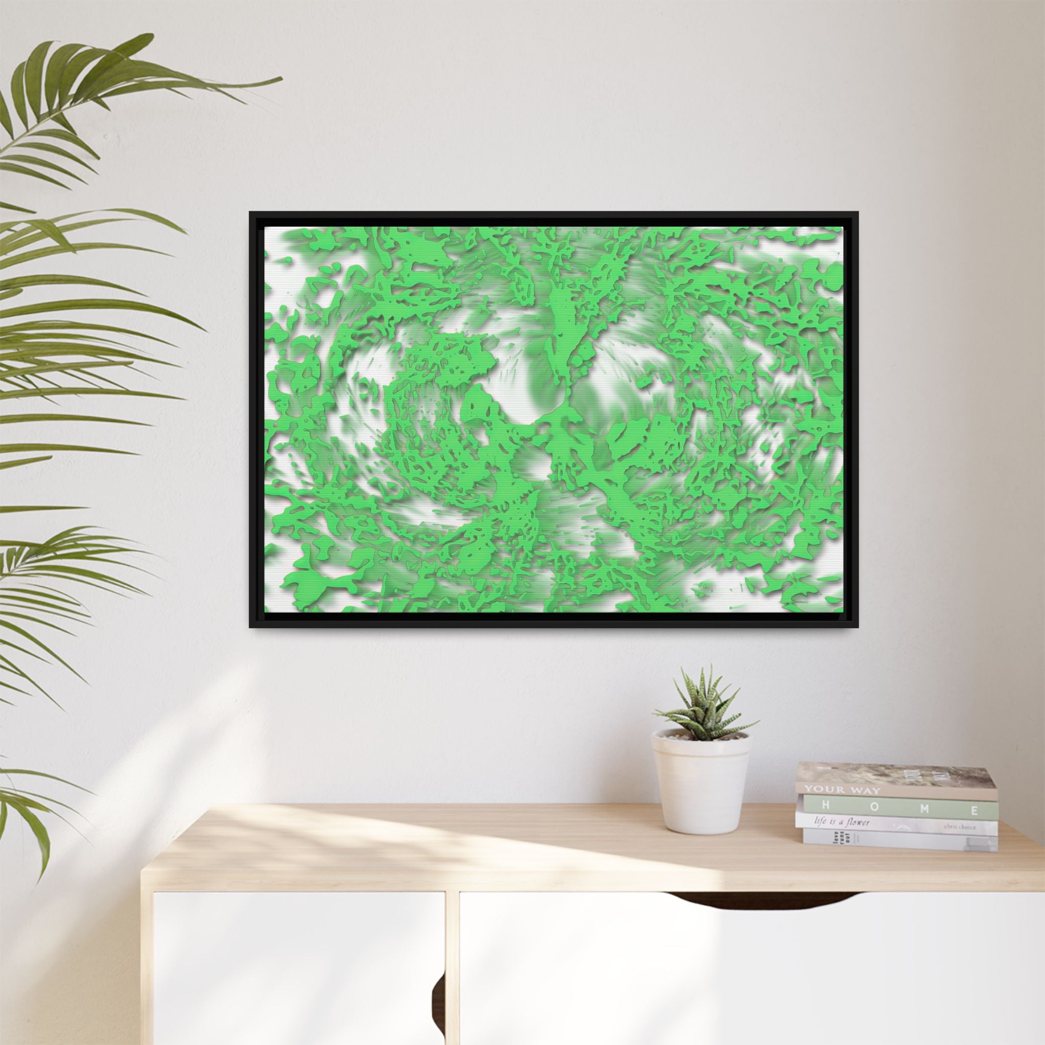 Framed Canvas Art - Tracers Green
