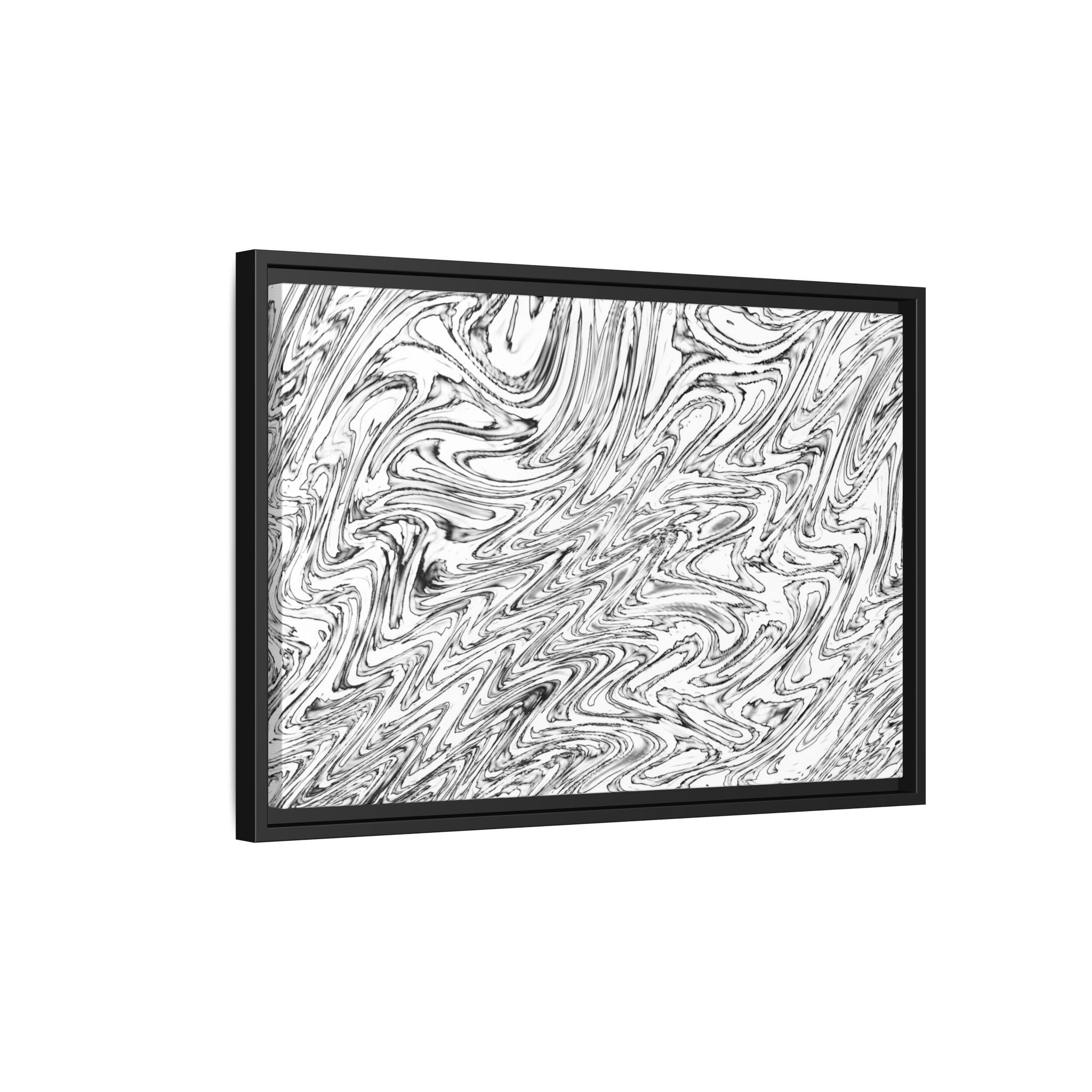 Framed Canvas Art — "Hoops BW"