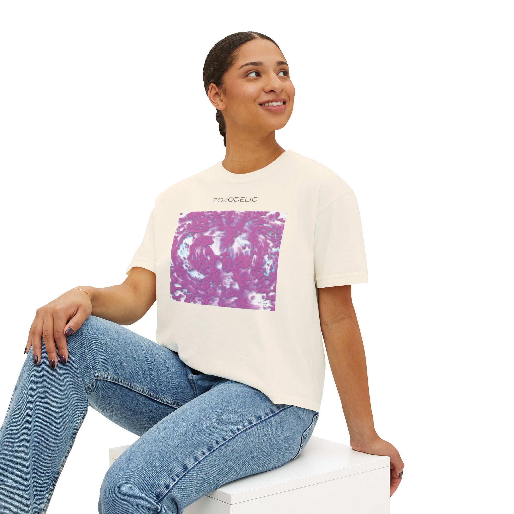 Woman's Box T-Shirt - Tracers Cotton Candy