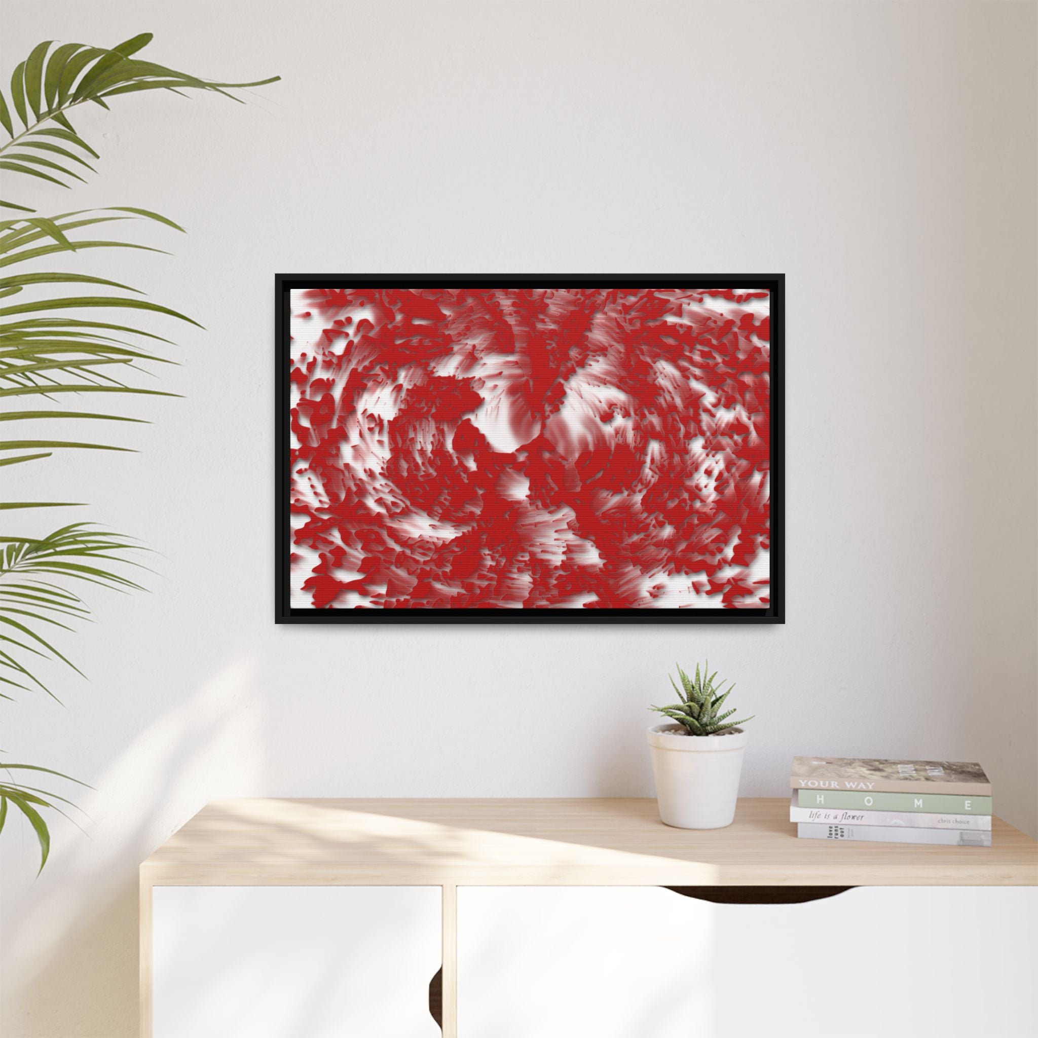 Framed Canvas Art - Tracers Red