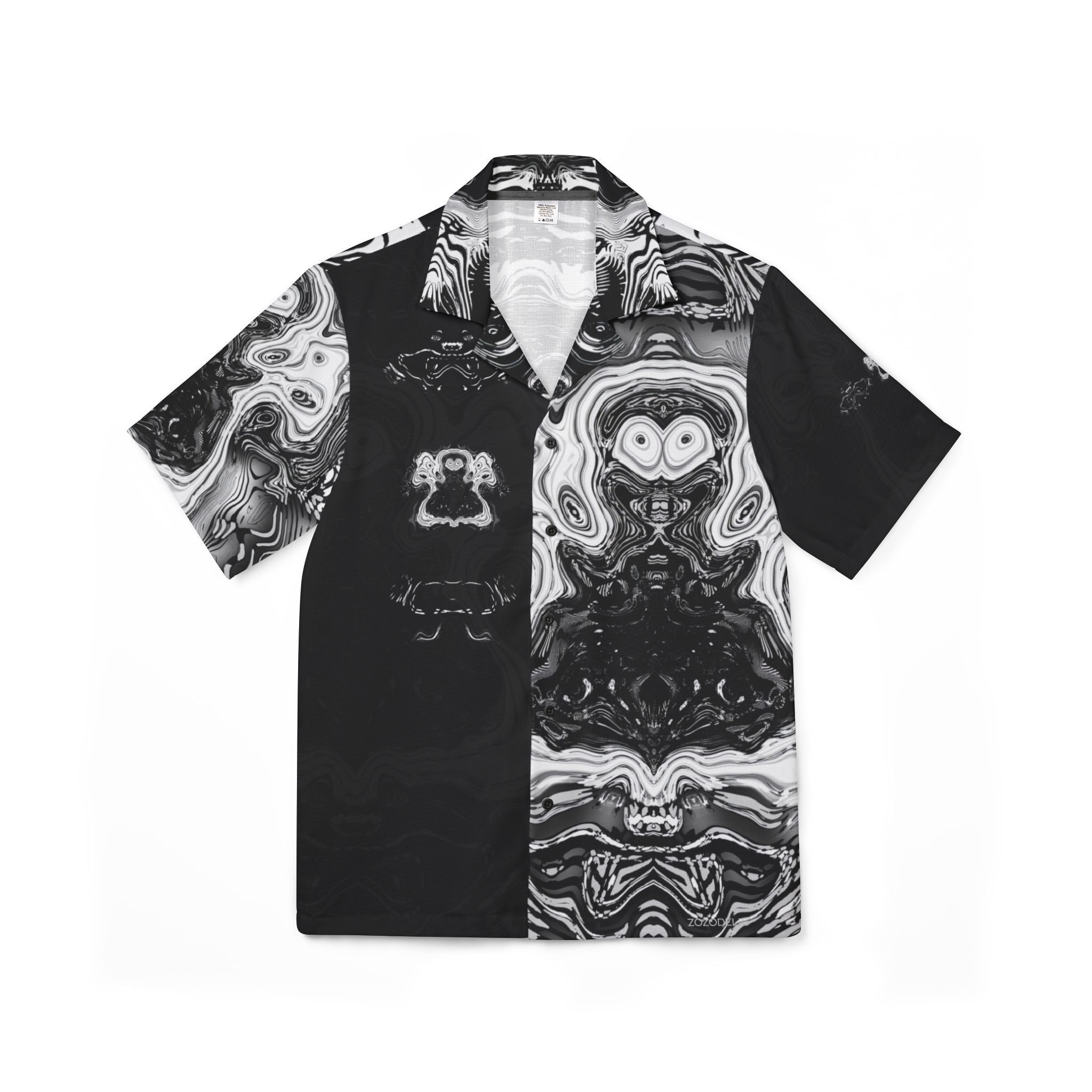 Hawaiian Shirt - Spirit Black and White