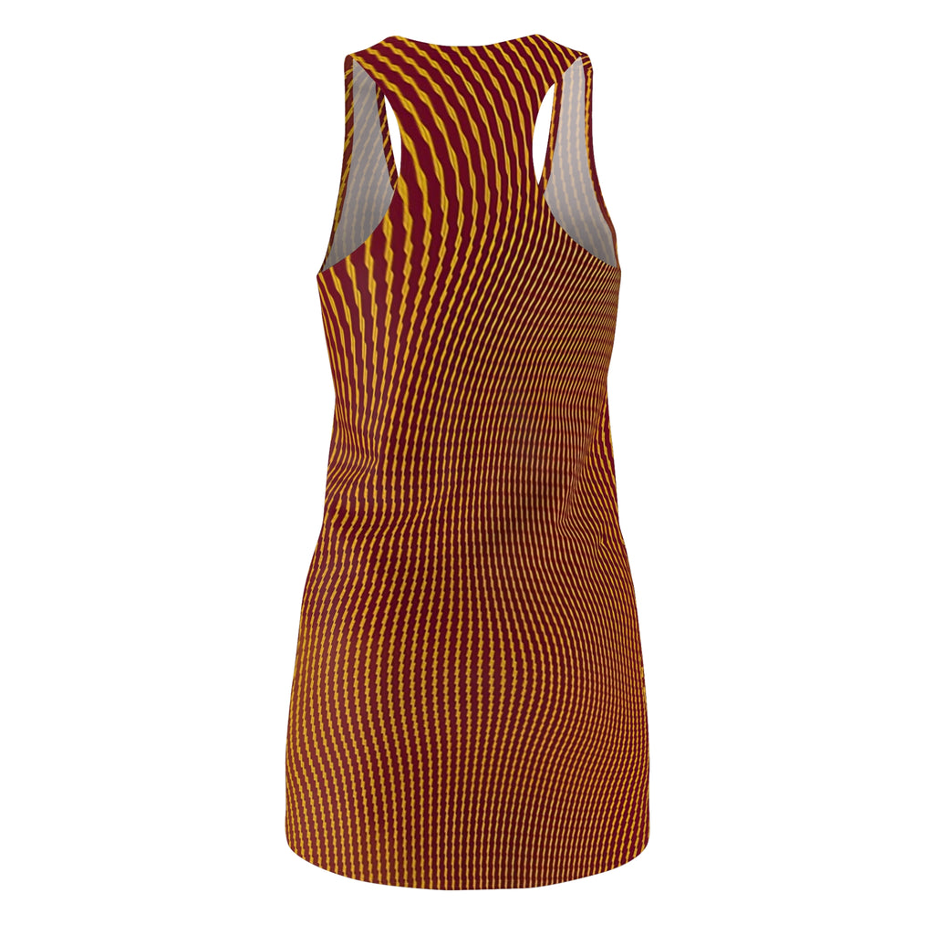 Racerback Dress — Sun Spots Gold (AOP)