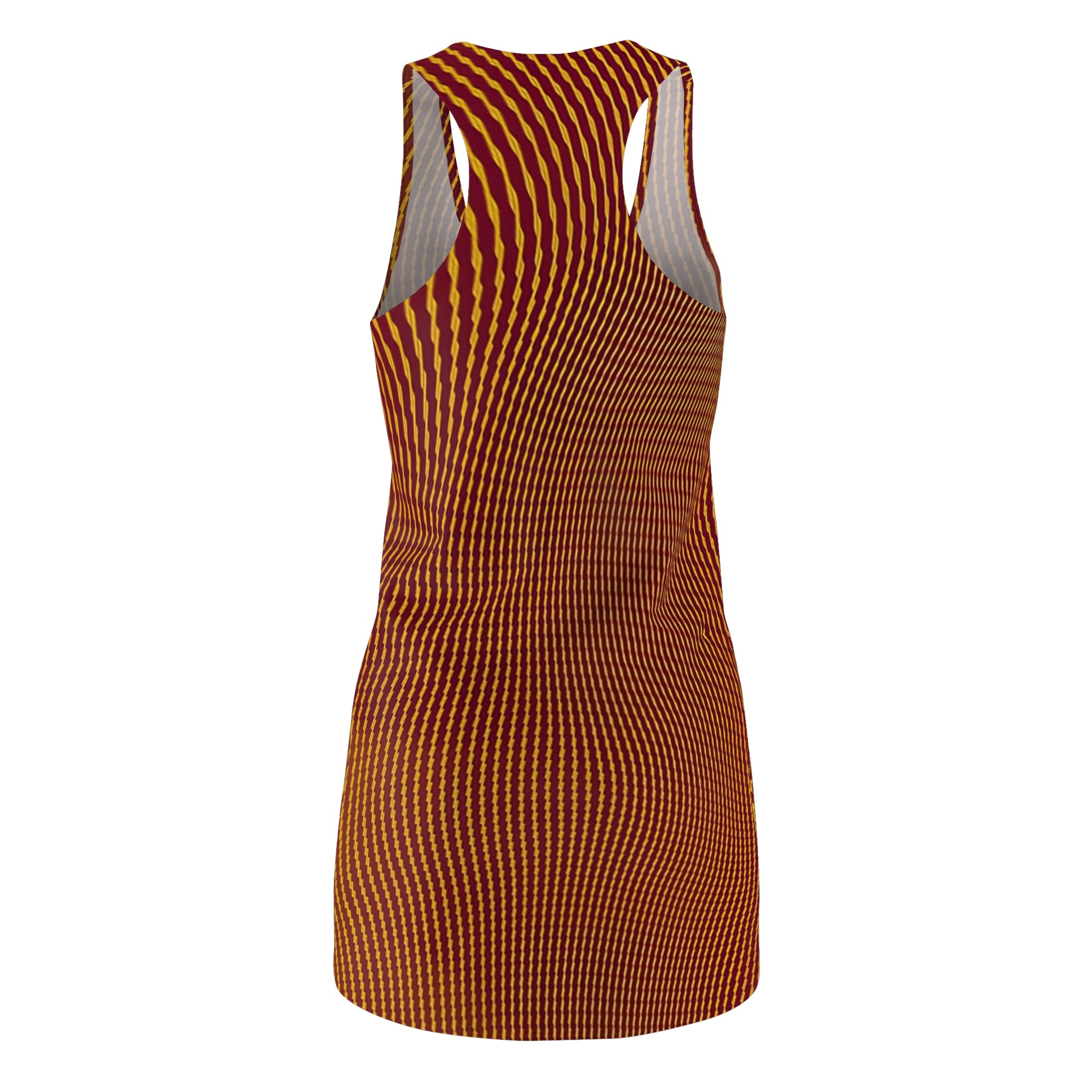 Racerback Dress — Sun Spots Gold (AOP)