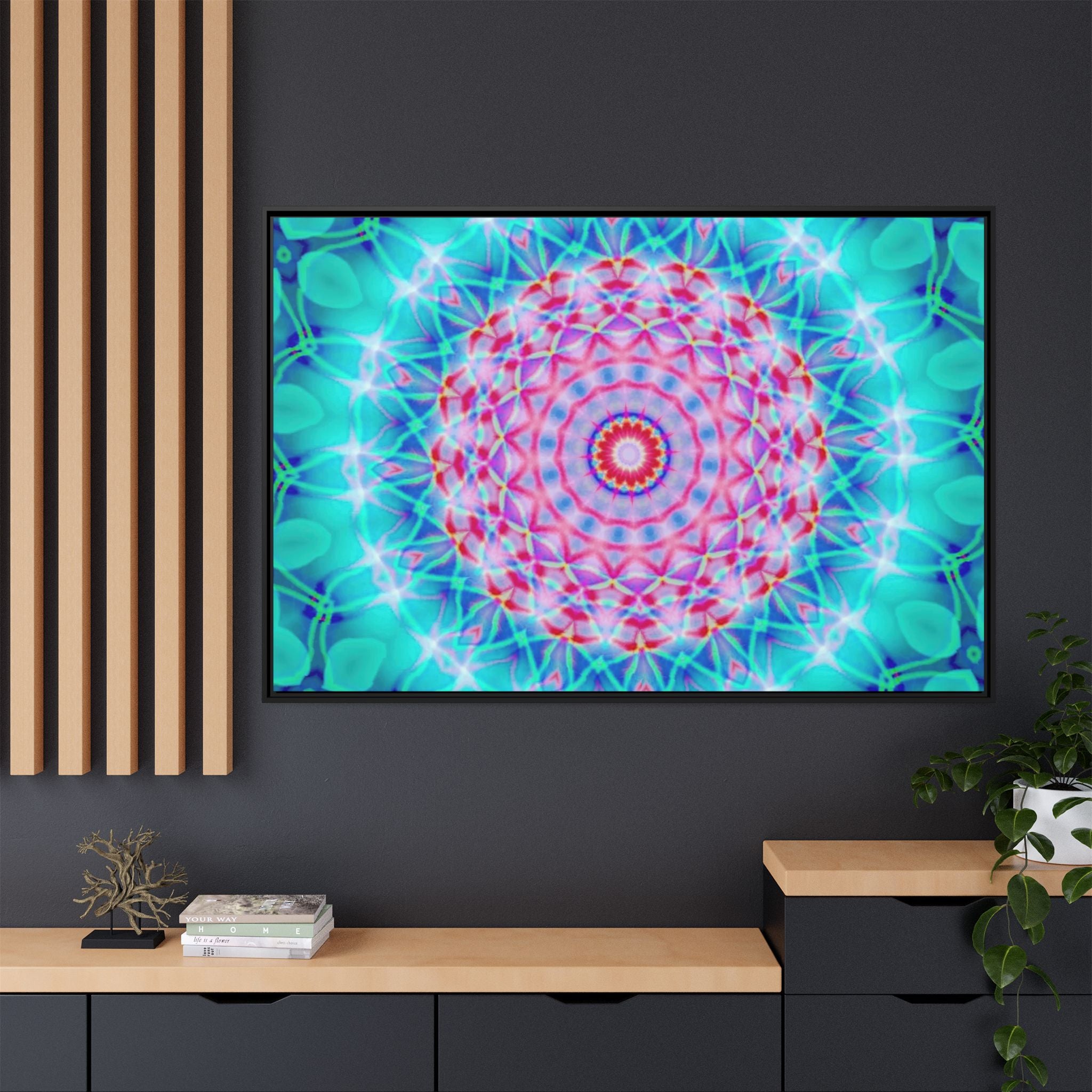 Framed Canvas Art — "Pink Fusion"