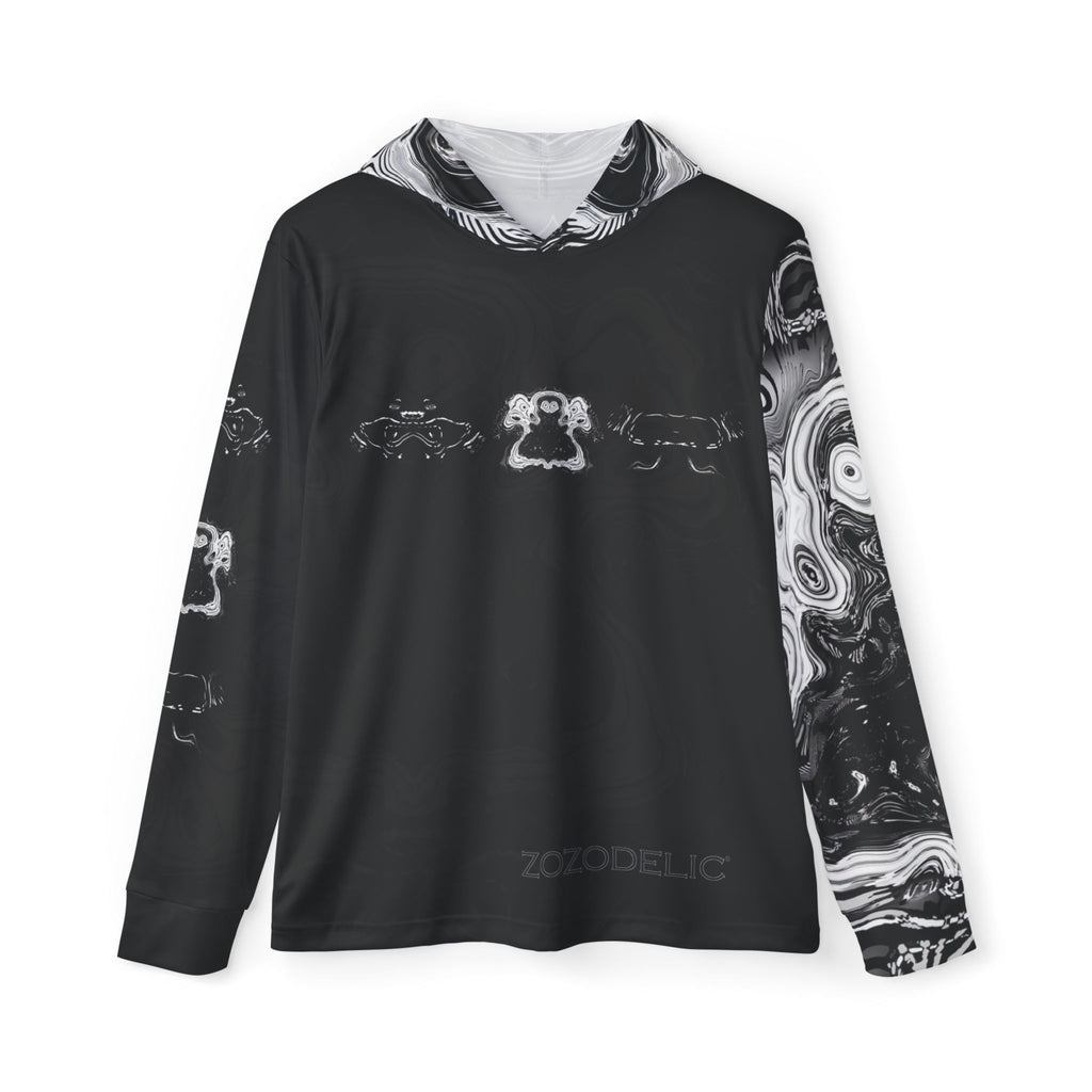 Men's Athletic Hoodie - Spirit Black and White (AOP)