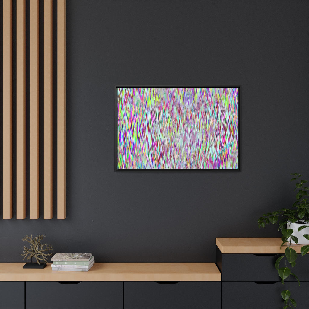 Framed Canvas Art — "Gun Runners Static"