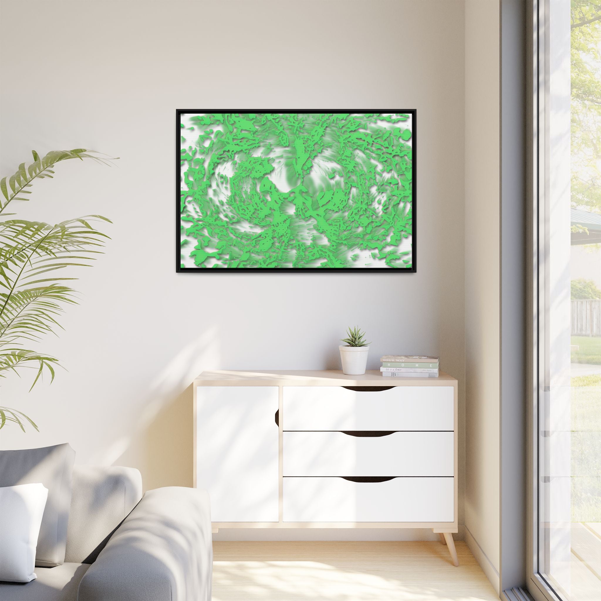 Framed Canvas Art - Tracers Green