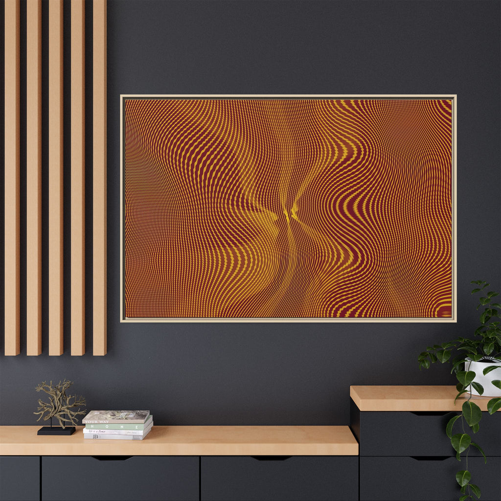 Framed Canvas Art — "Sun Spots Gold"