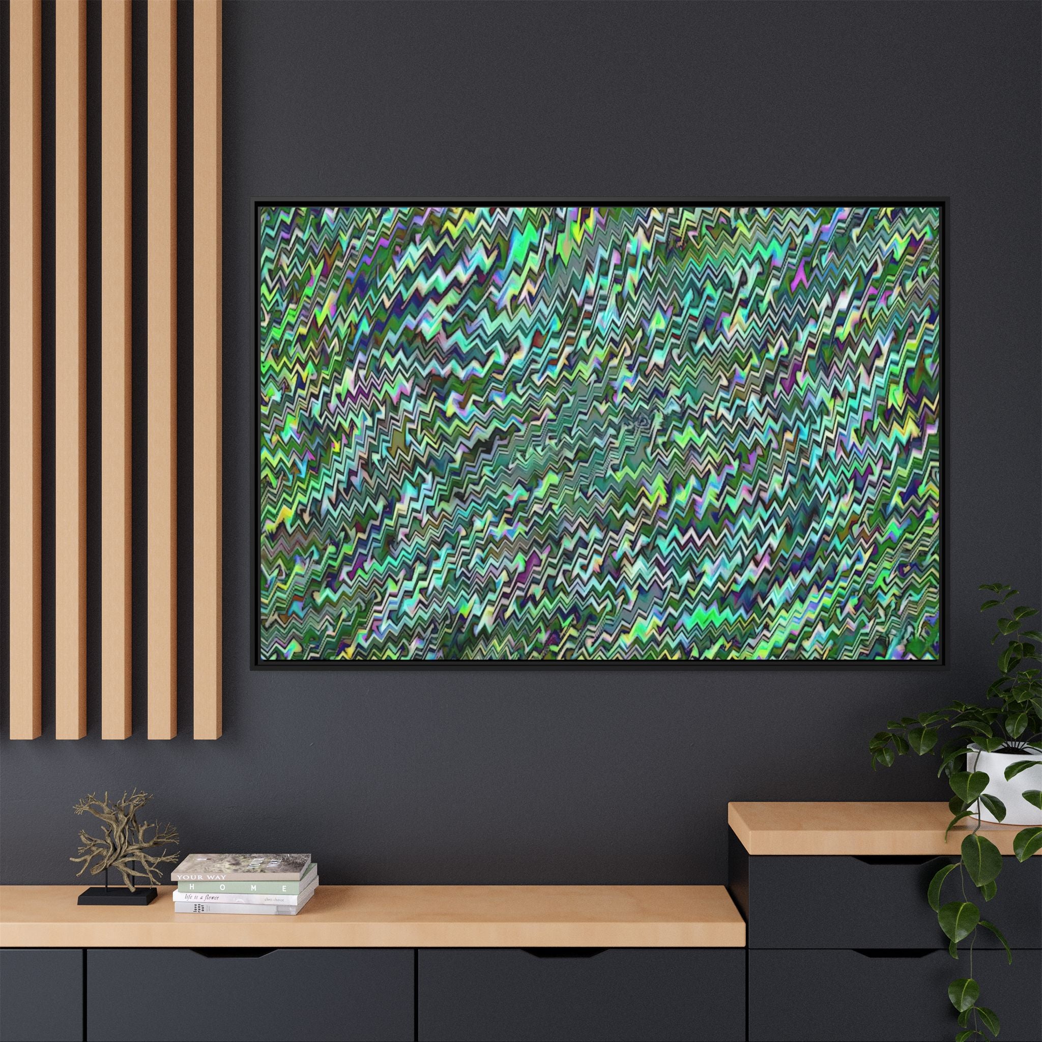 Framed Canvas Art — "GR Jagged"