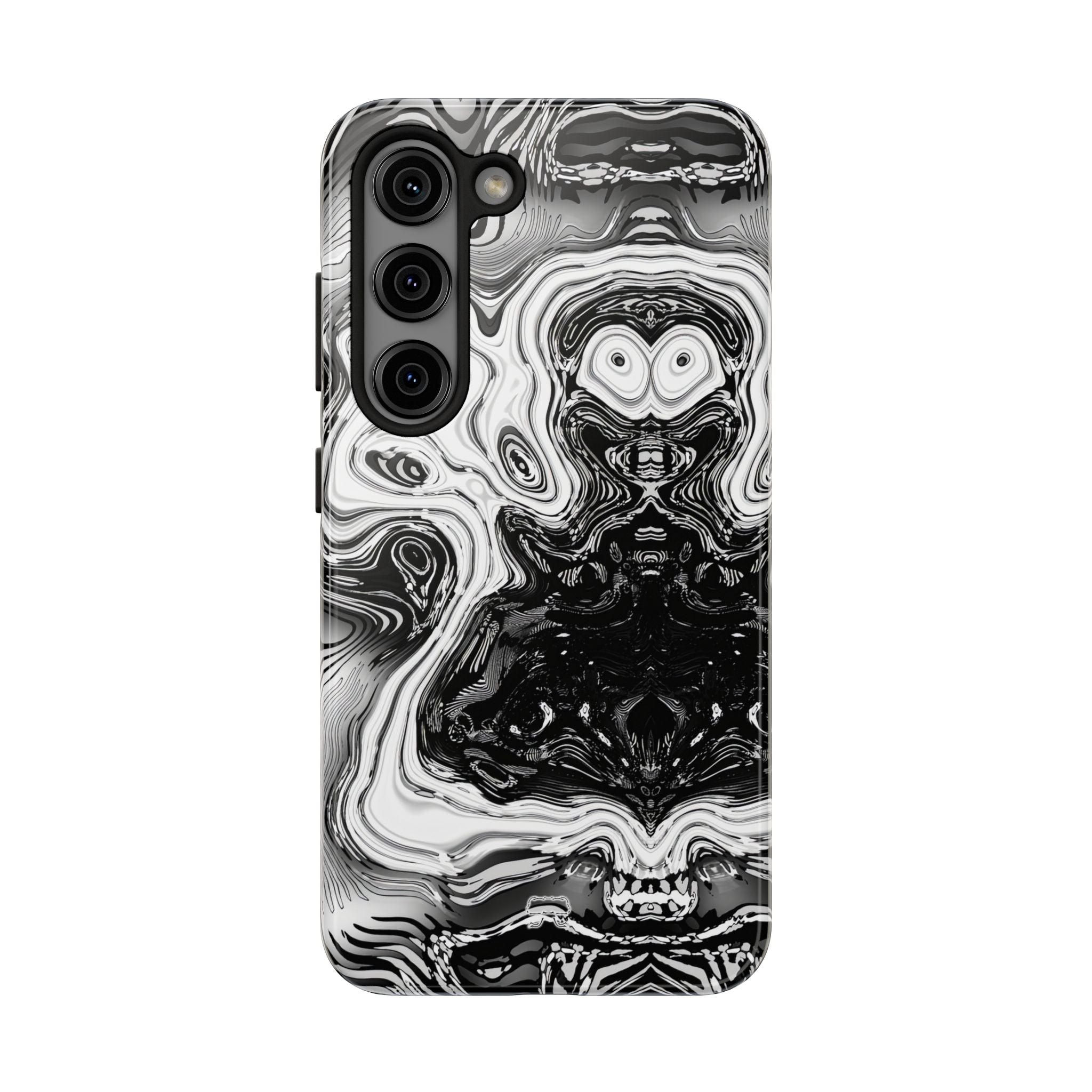 Samsung S21-S25 Tough Phone Case - Spirit Black and White