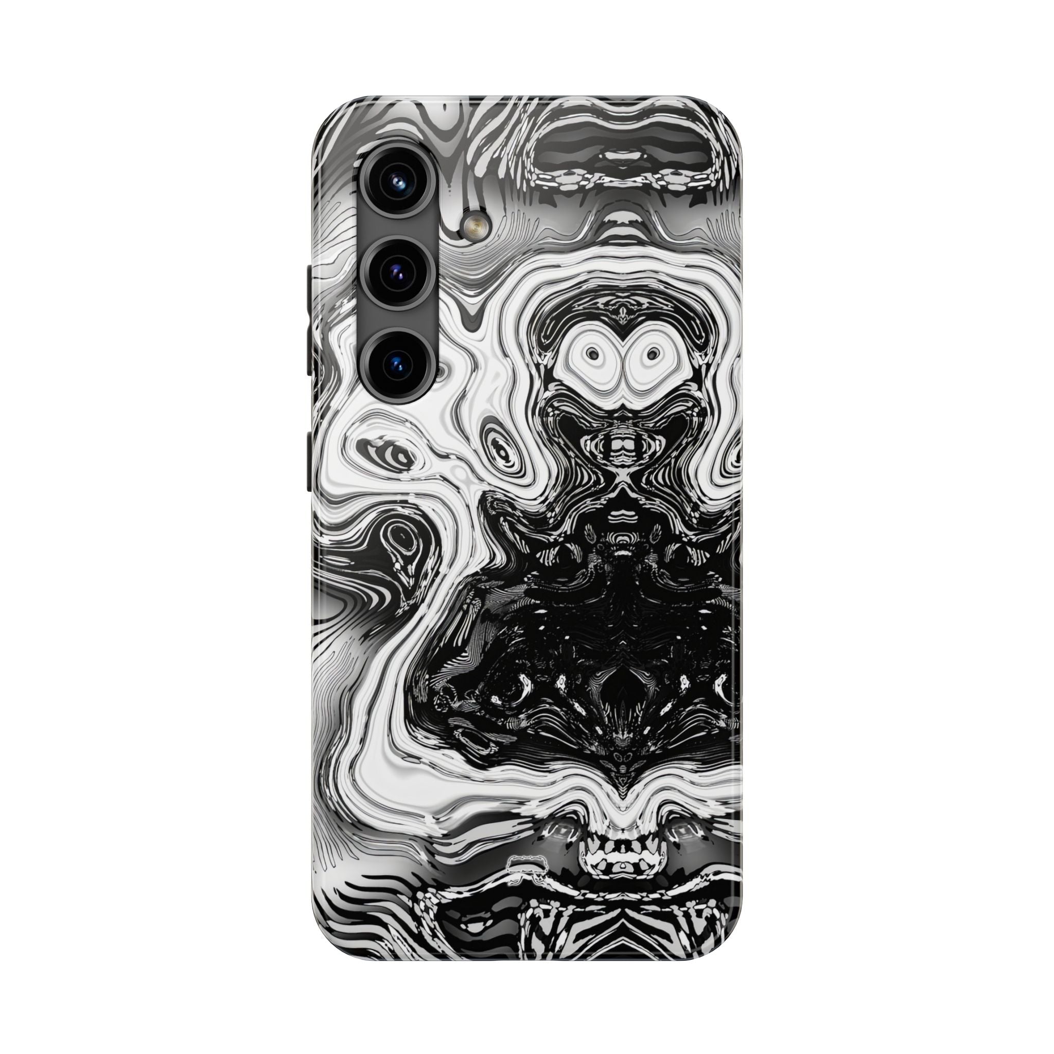 Samsung S21-S25 Tough Phone Case - Spirit Black and White
