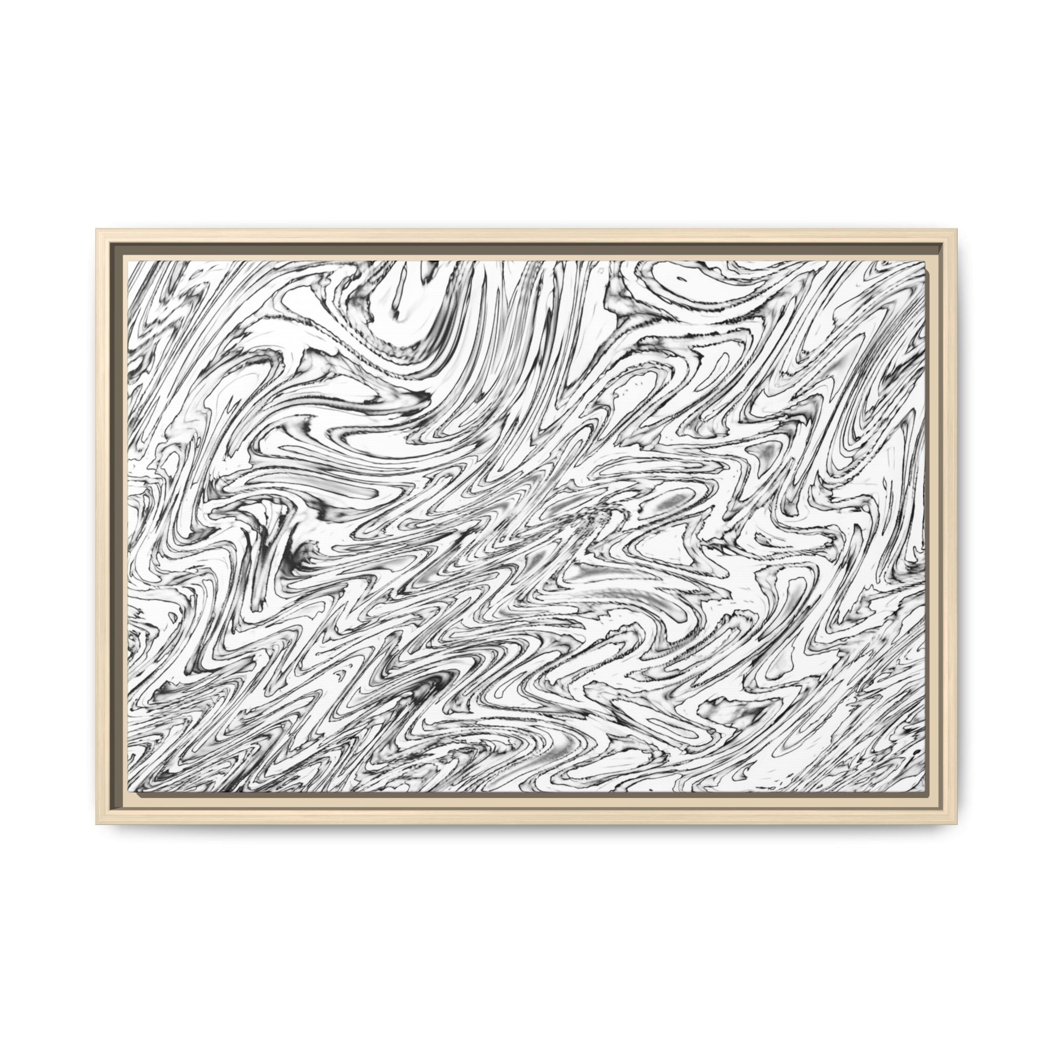 Framed Canvas Art — "Hoops BW"