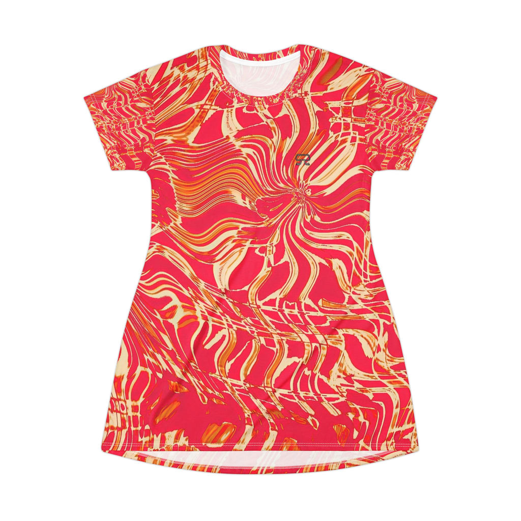 T-Shirt Dress - Fiesta Flame