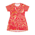 T-Shirt Dress - Fiesta Flame
