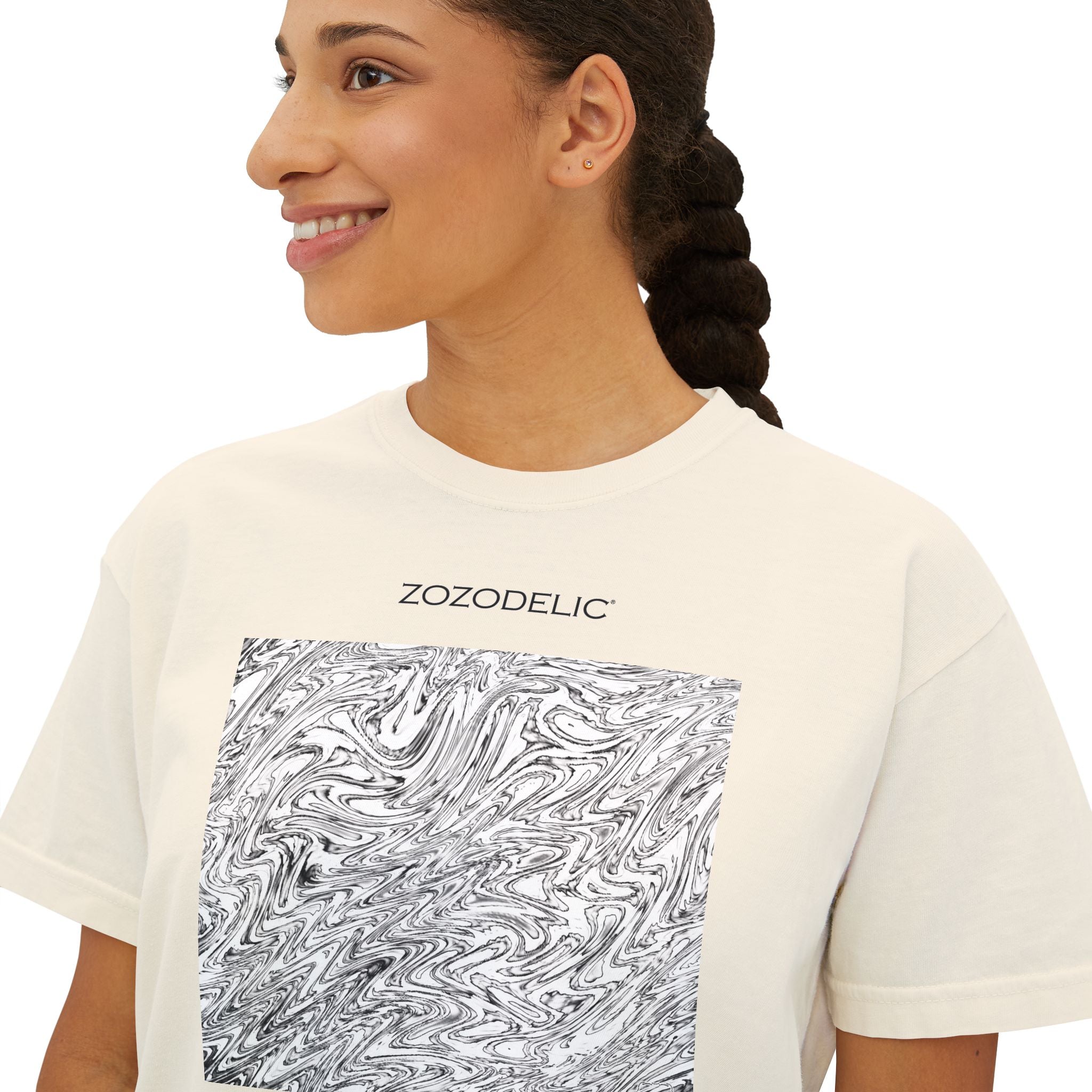 Woman's Box T-Shirt - Hoops BW