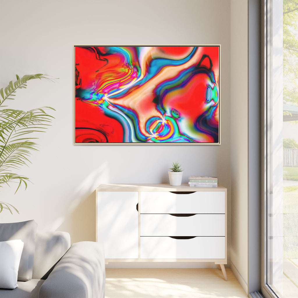 Framed Canvas Art — "Gun Runners Red"