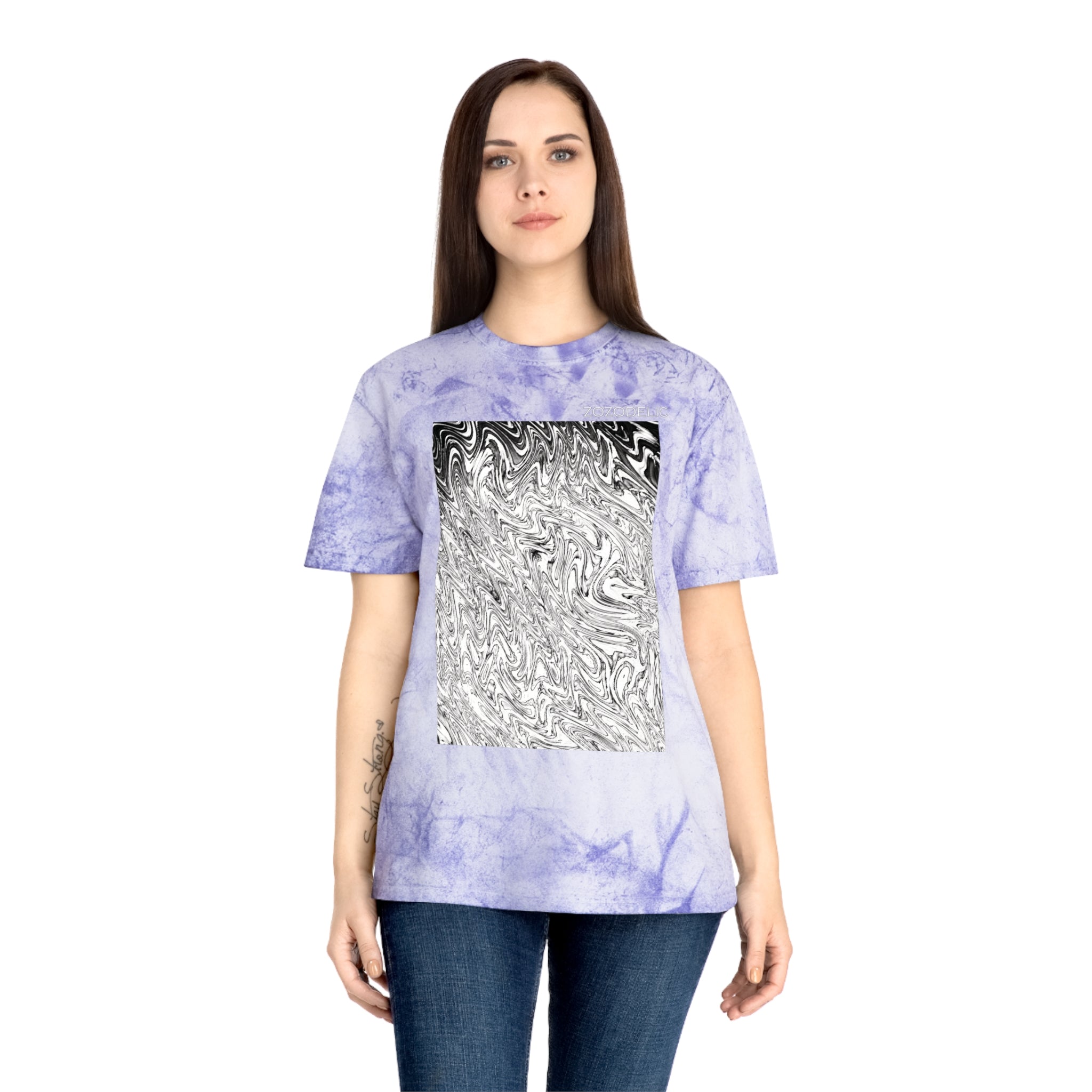Marbled T-Shirt - Hoops BW