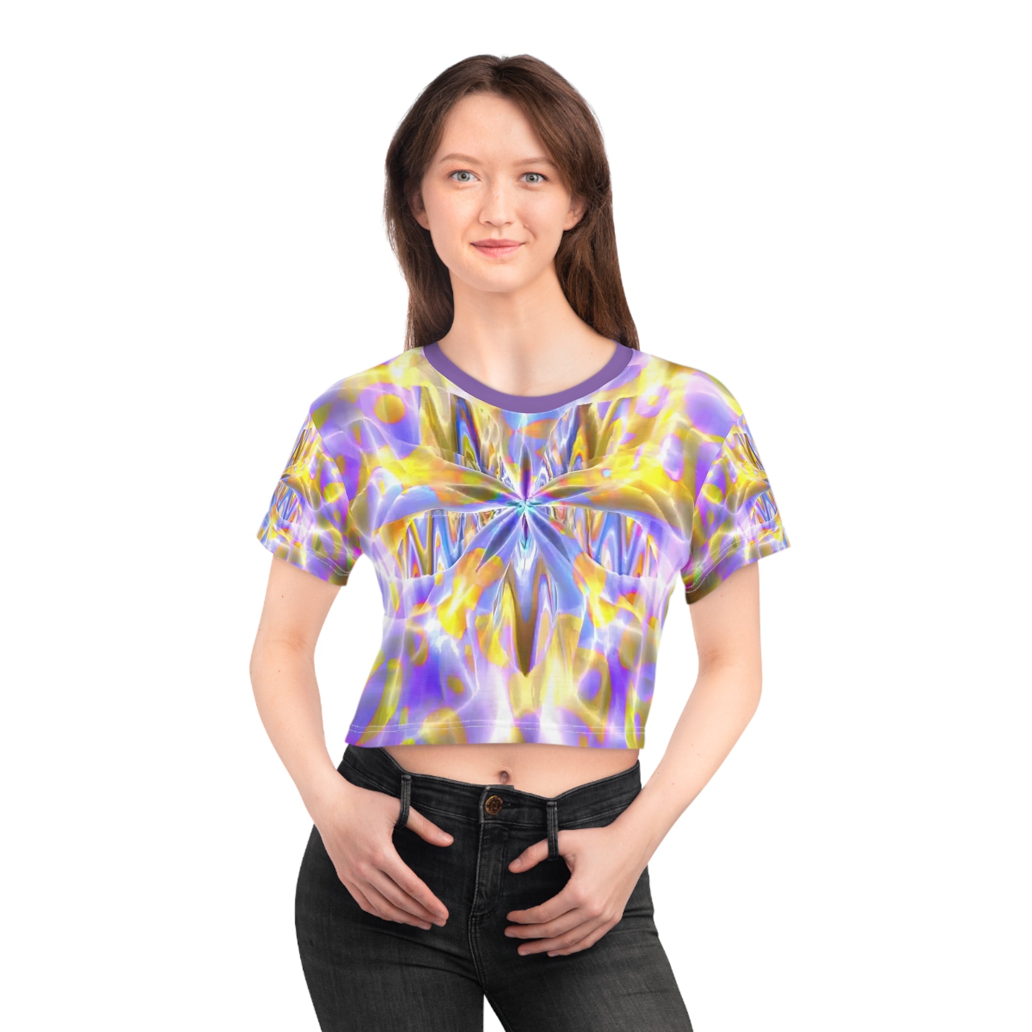 Crop Tee "Delirium Star" (AOP)