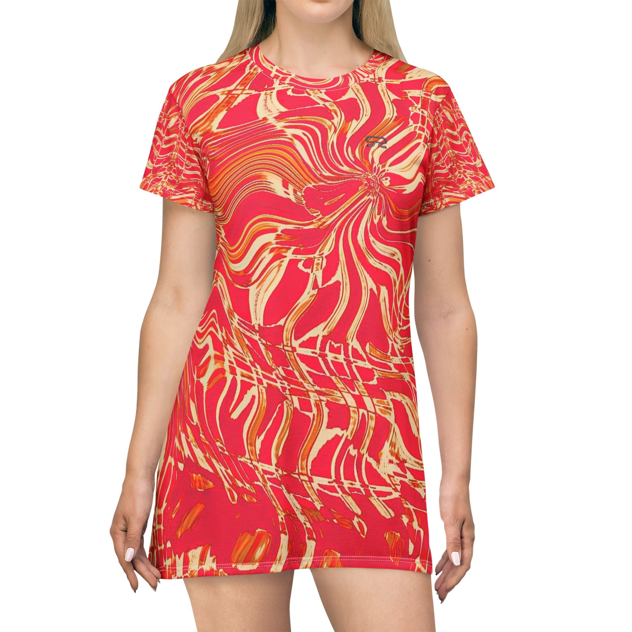T-Shirt Dress - Fiesta Flame