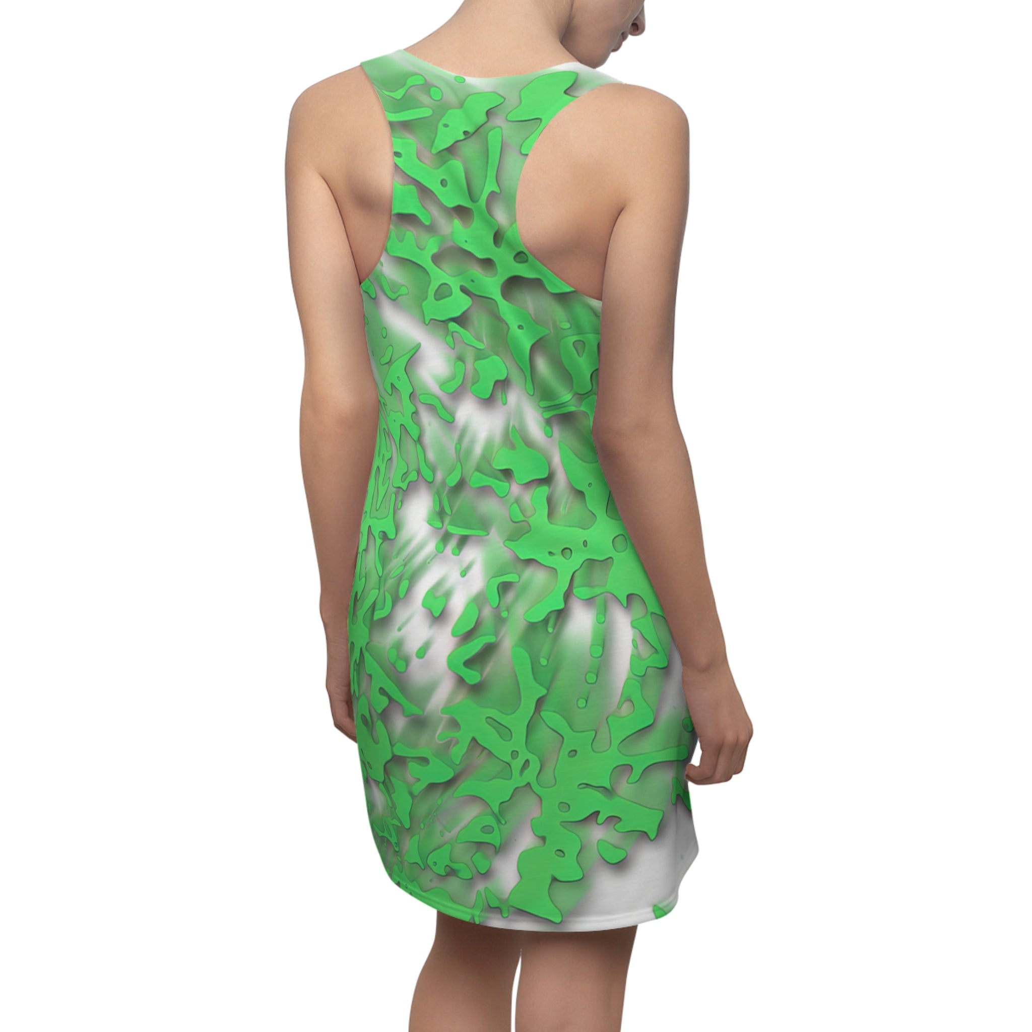 Racerback Dress — Tracers Green (AOP)