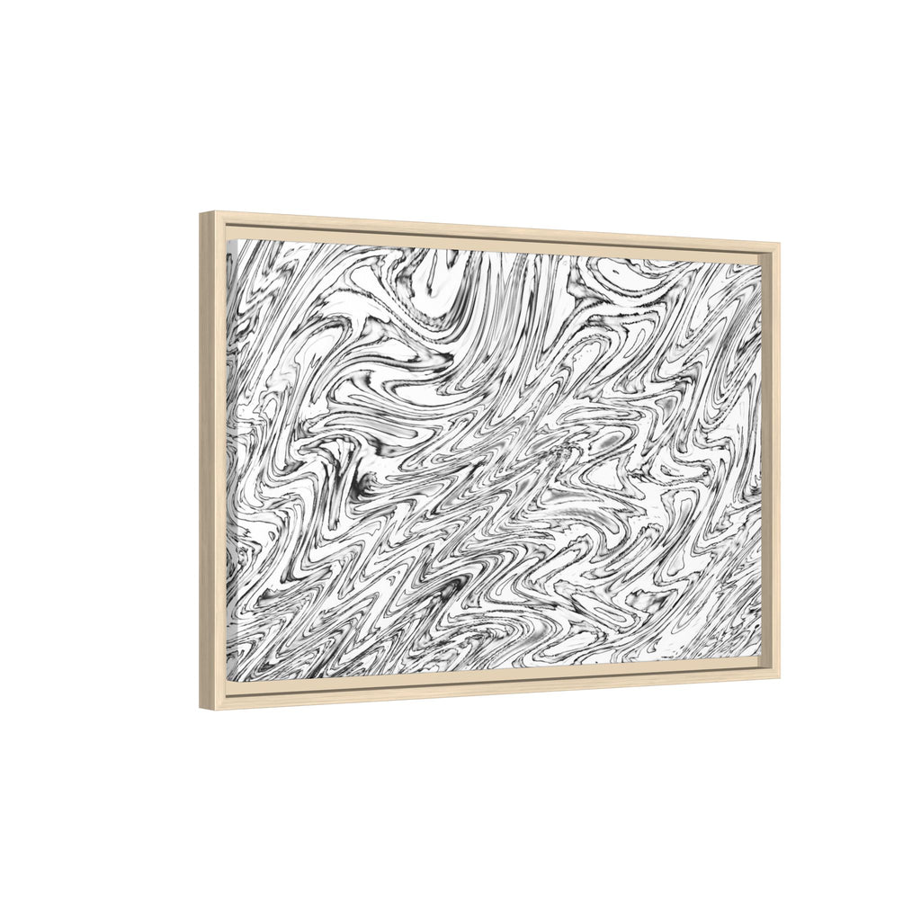 Framed Canvas Art — "Hoops BW"