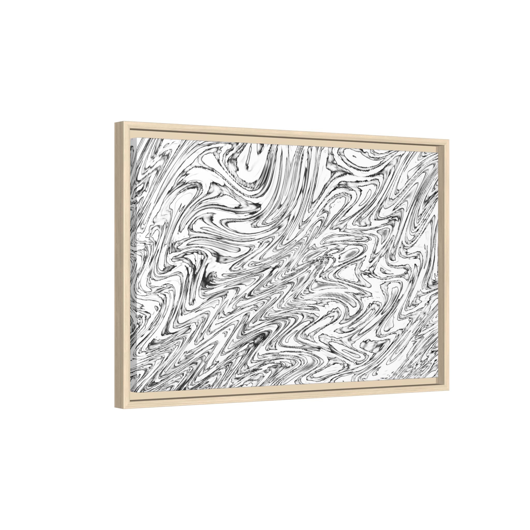 Framed Canvas Art — "Hoops BW"