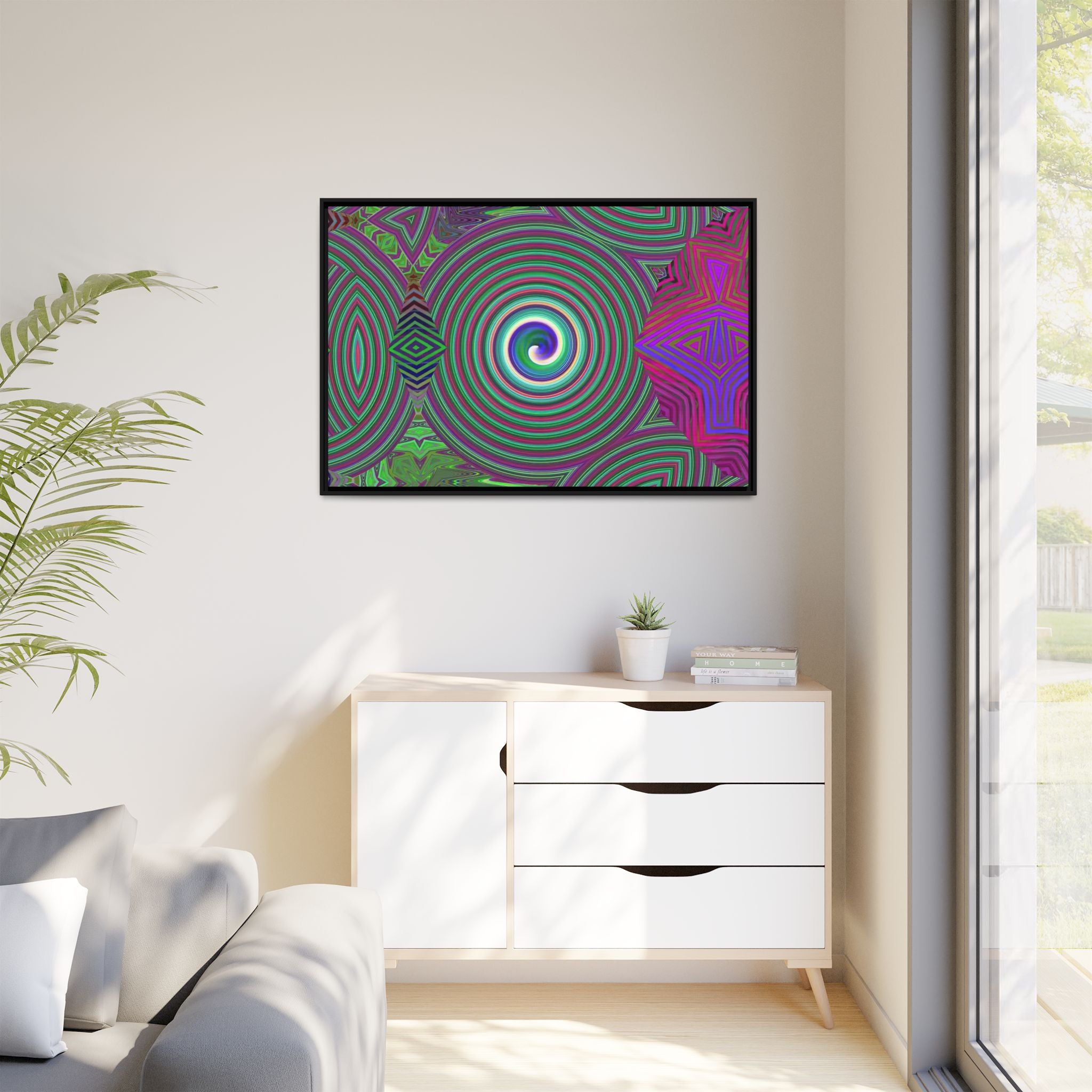 Framed Canvas Art — "Spiroic"
