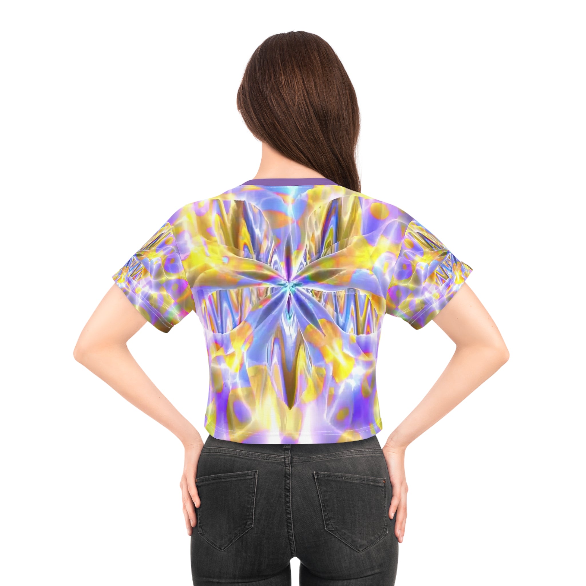Crop Tee "Delirium Star" (AOP)